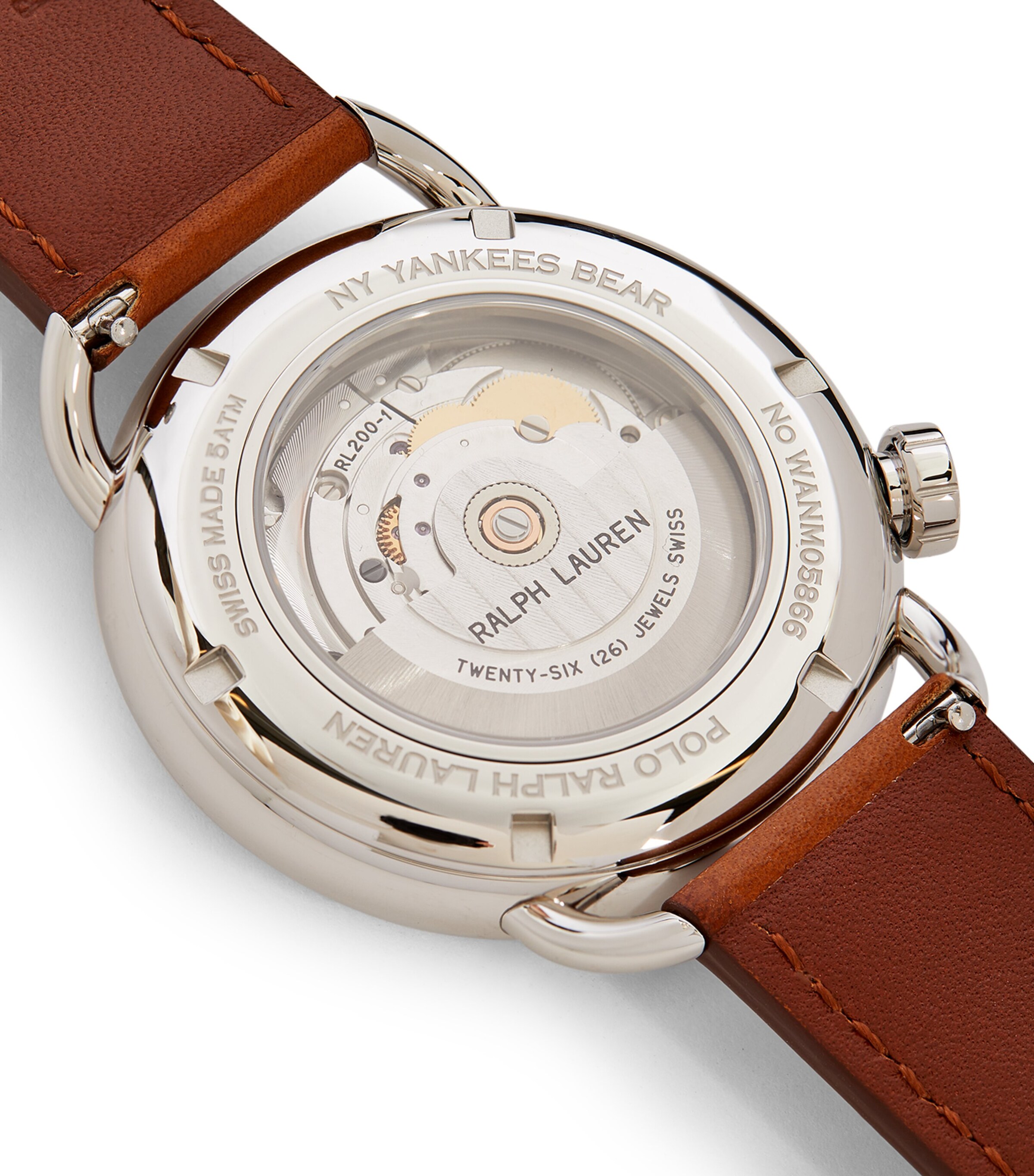 Polo Ralph Lauren White Stainless Steel Polo Bear Yankees