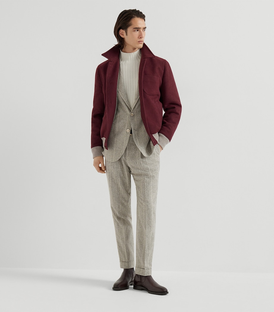 Wool Shirt-Style Bomber Jacket CH910 Image 4