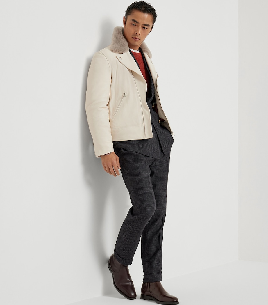 Alpaca-Wool-Silk Flecked Sweatshirt CXH35 Image 3