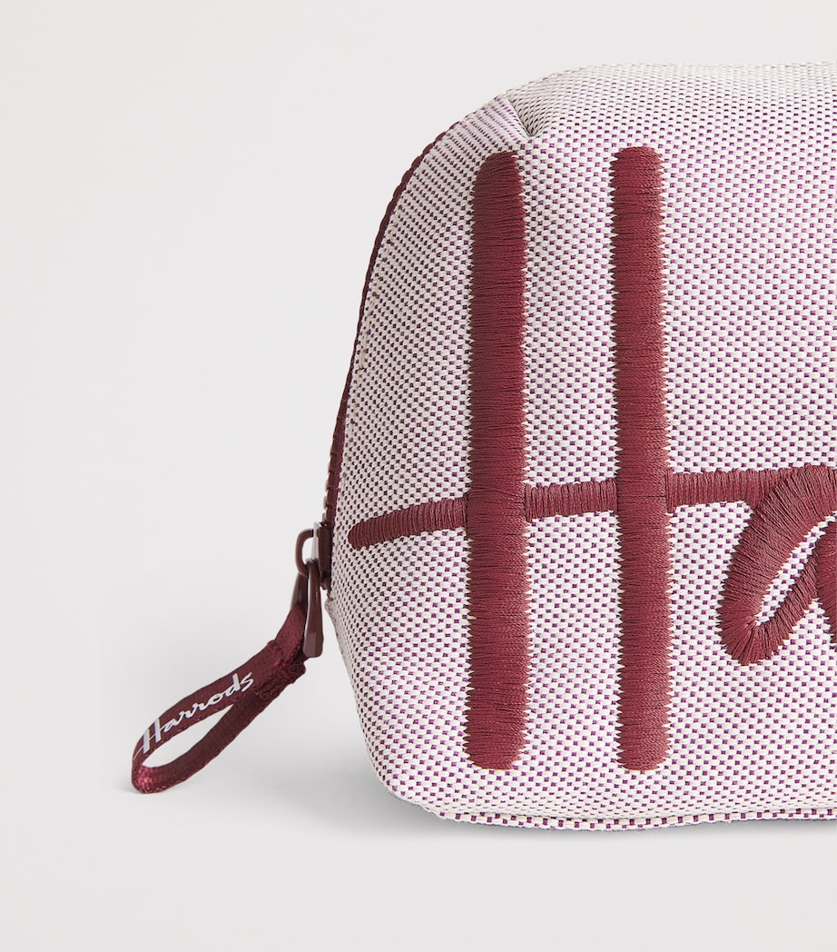 Harrods Large Logo Cosmetic Bag Neutral Image 3