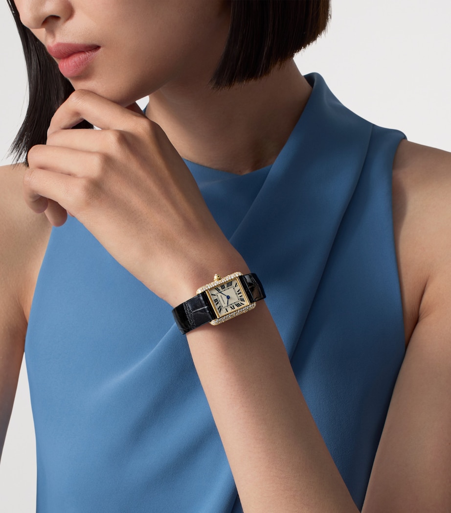 Cartier Yellow Gold and Diamond Tank Louis Cartier Watch 22mm Yellow Gold Image 3