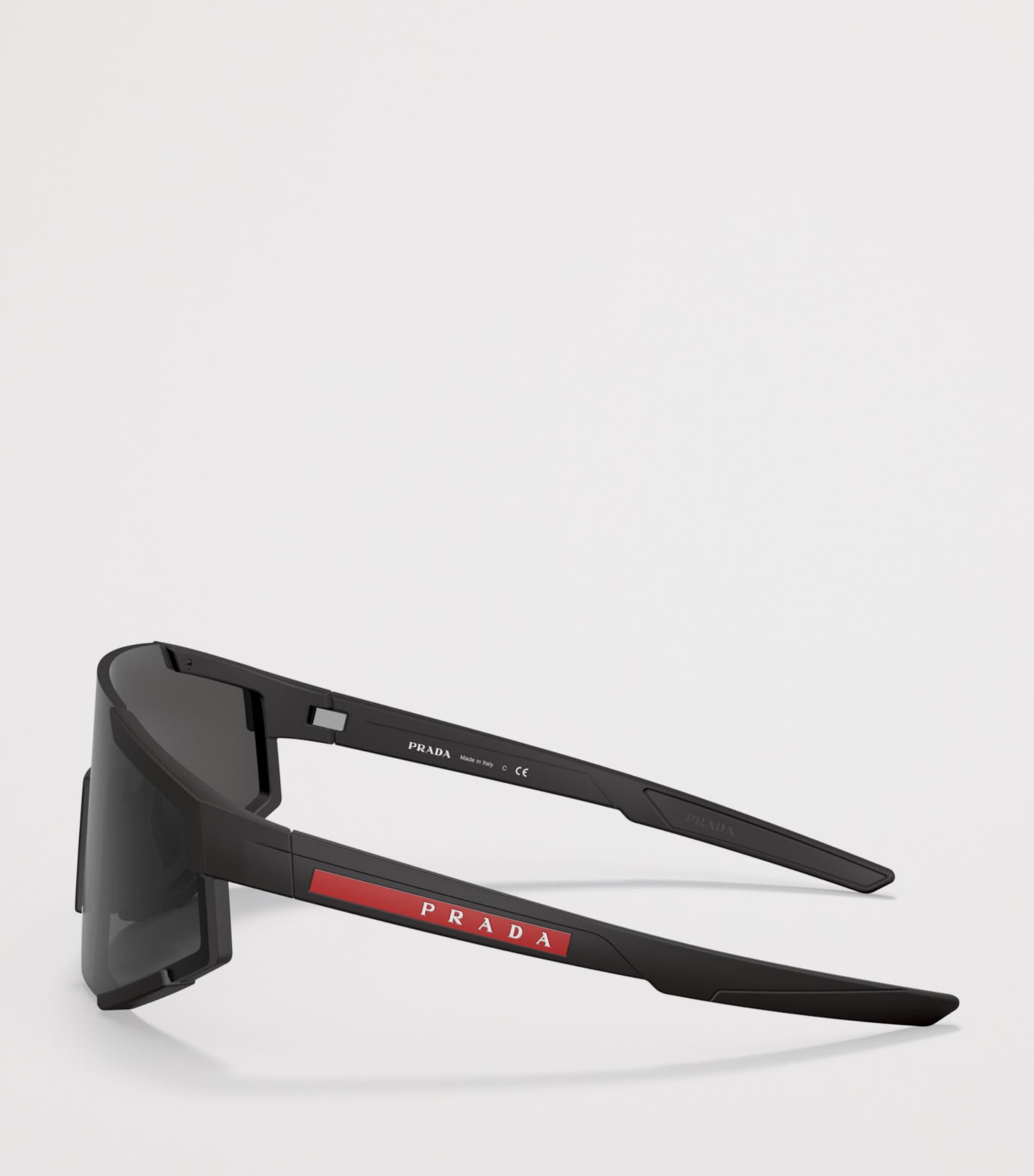 Prada Linea Rossa Shield Pillow Sunglasses Black Image 3