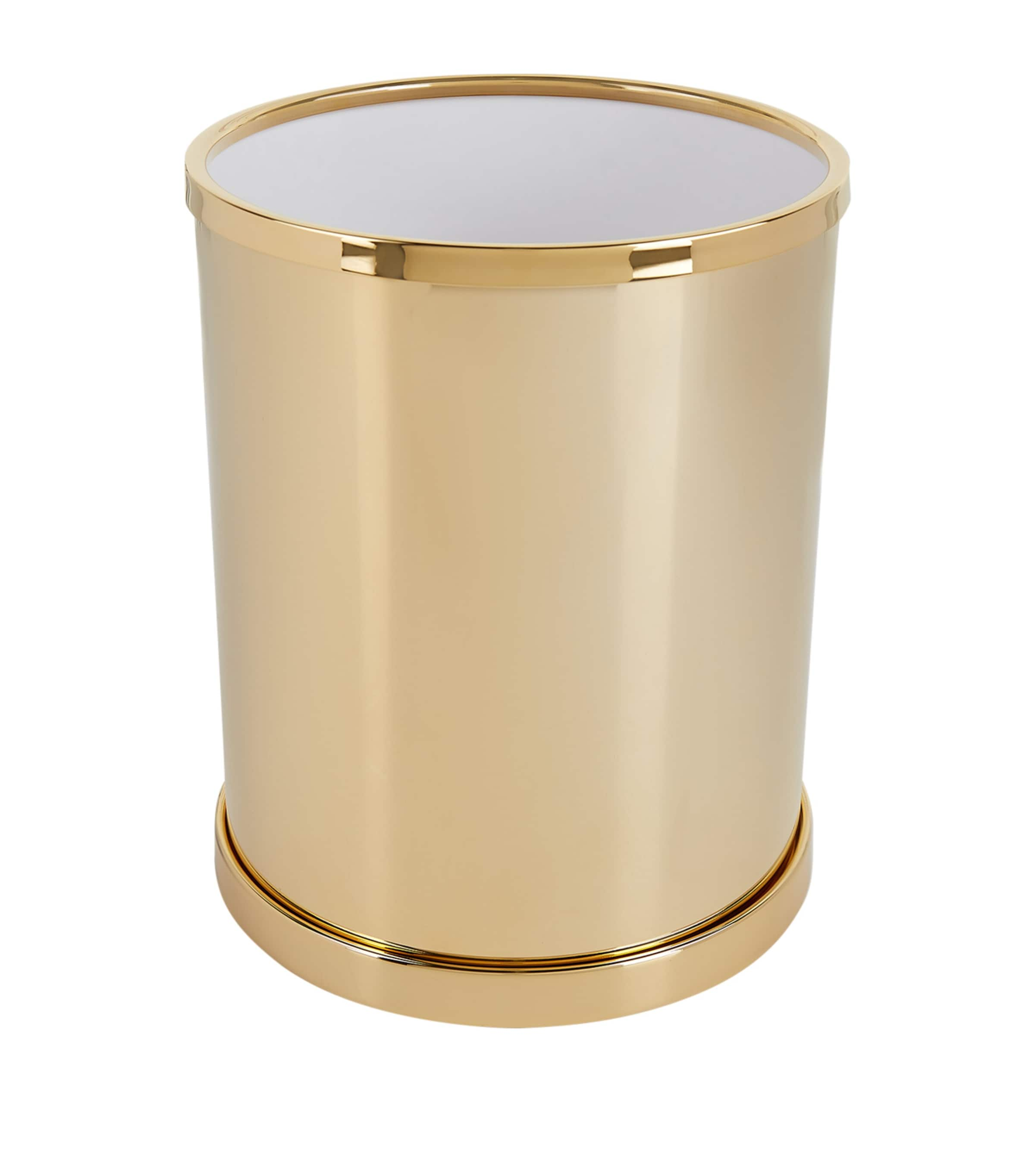 Zodiac Cylinder Bathroom Bin In Gold