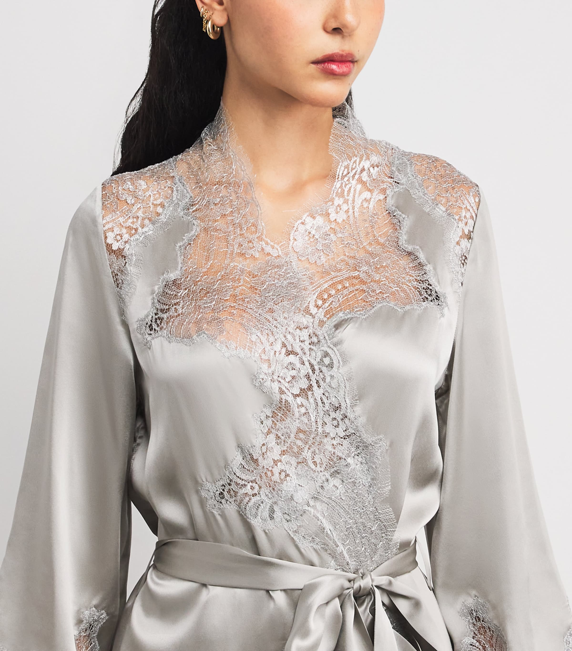 Silk Written In The Stars Long Robe SIREN SILVER Image 6