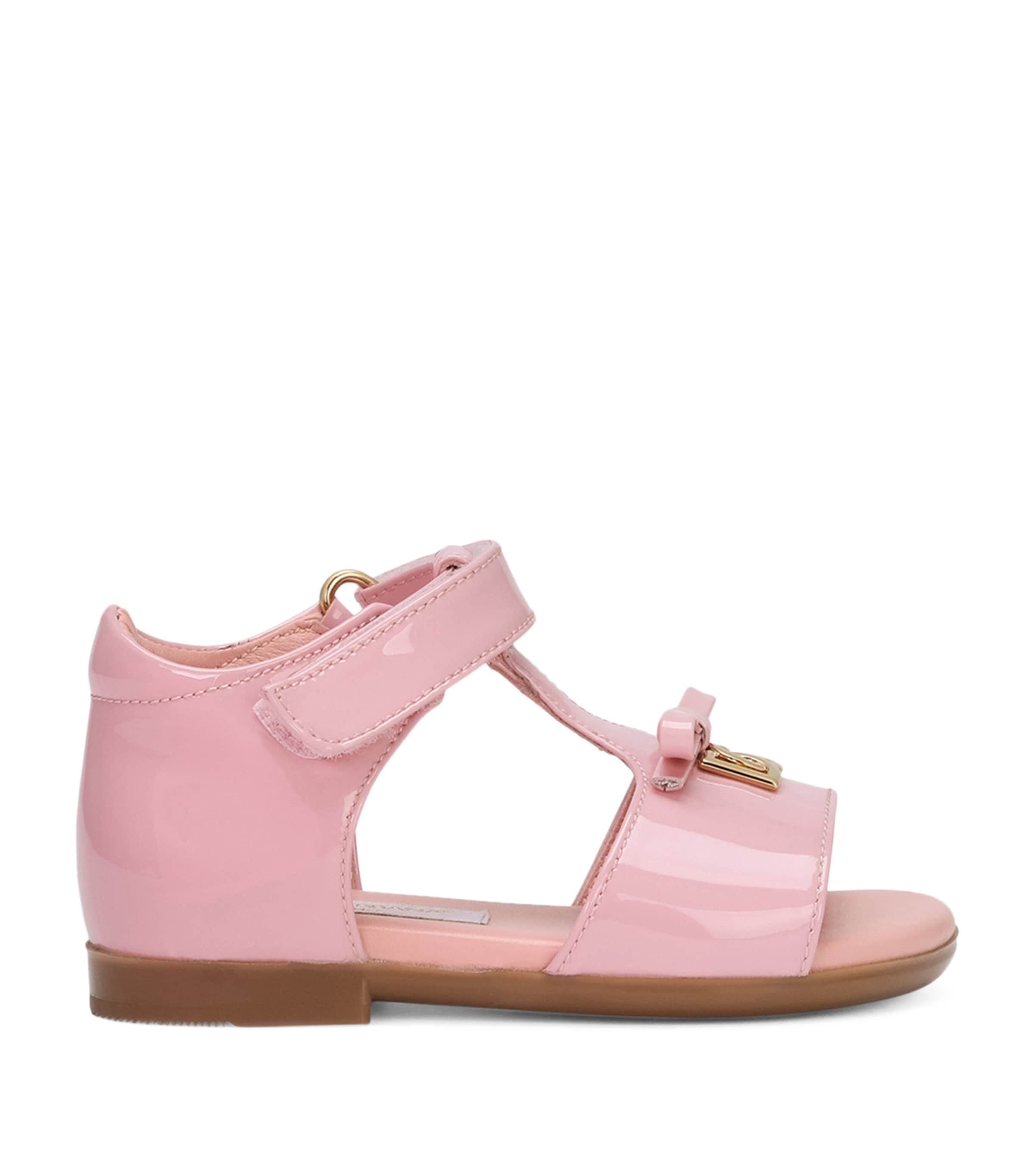 Dolce & Gabbana Kids Calfskin Bow-Tie Sandals | Holiday Shop | Baby Shoes | Sandals | Designers | Dolce & Gabbana
