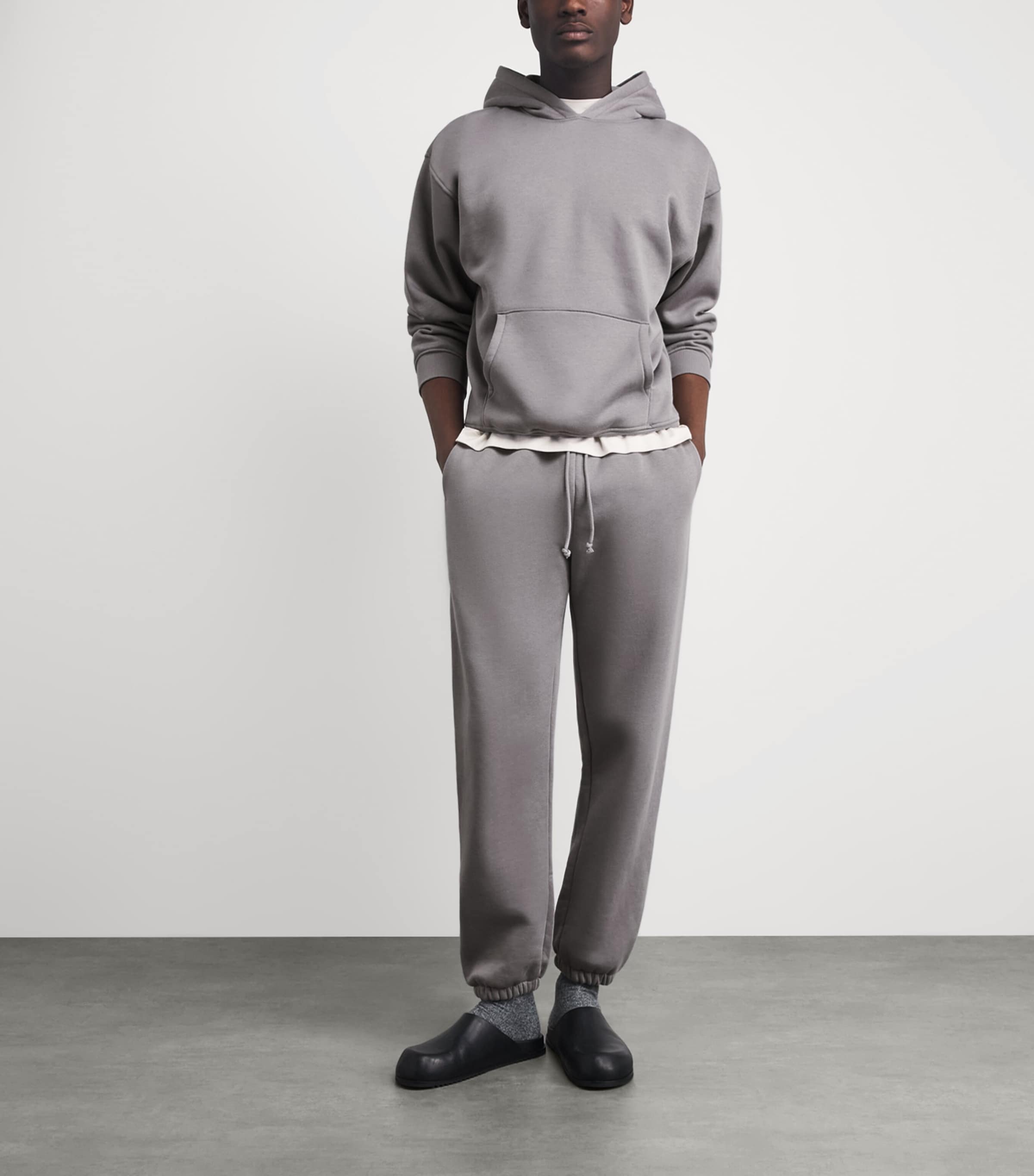 Skims Mens Fleece Lounge Relaxed Hoodie Pl Plo Shadow Image 2