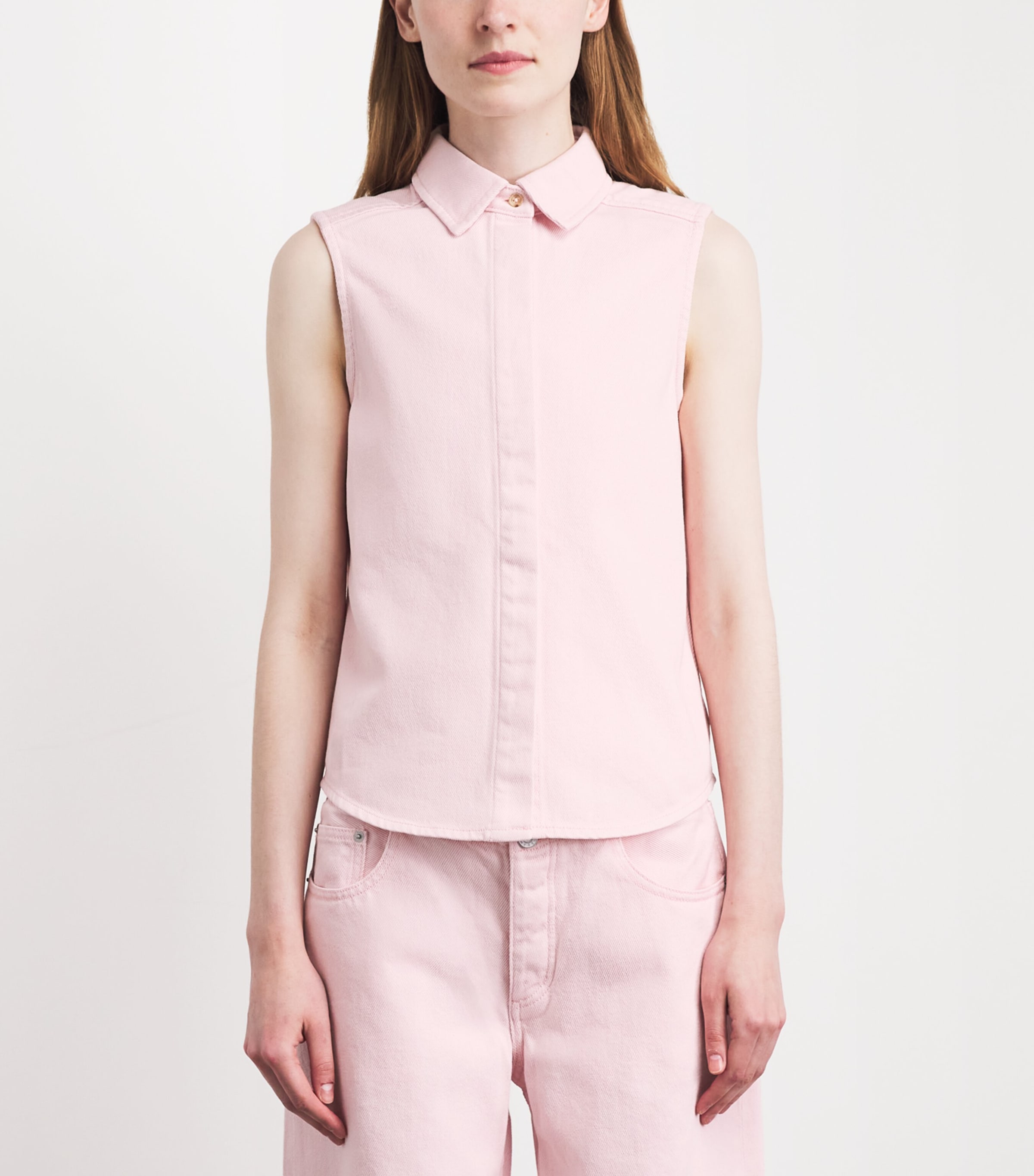 STILL HERE Womens Cotton Emma Shirt Pink Image 4