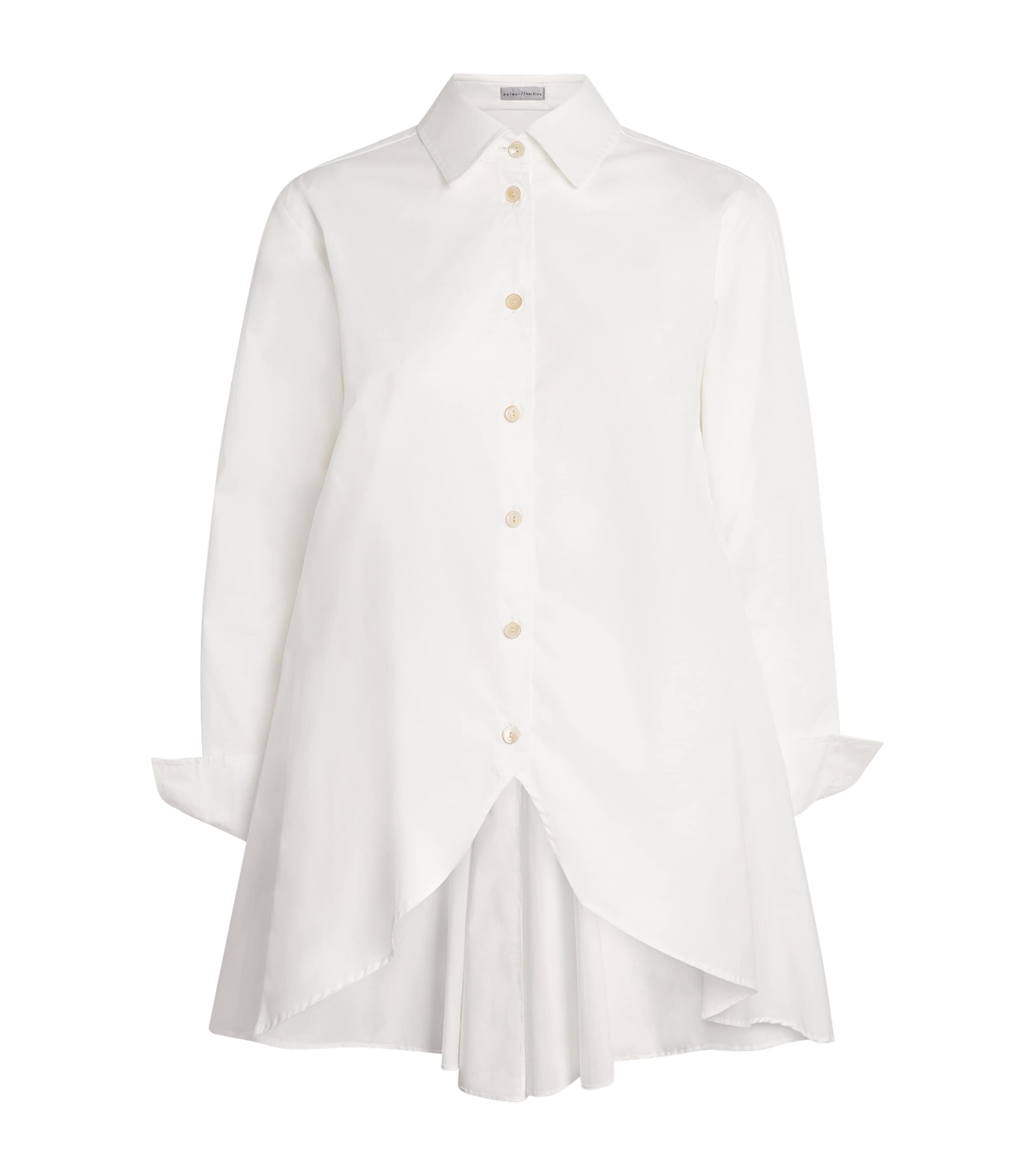 Palmer//Harding Womens Stretch-Cotton Rhythm Shirt White Cotton Twill Image 1