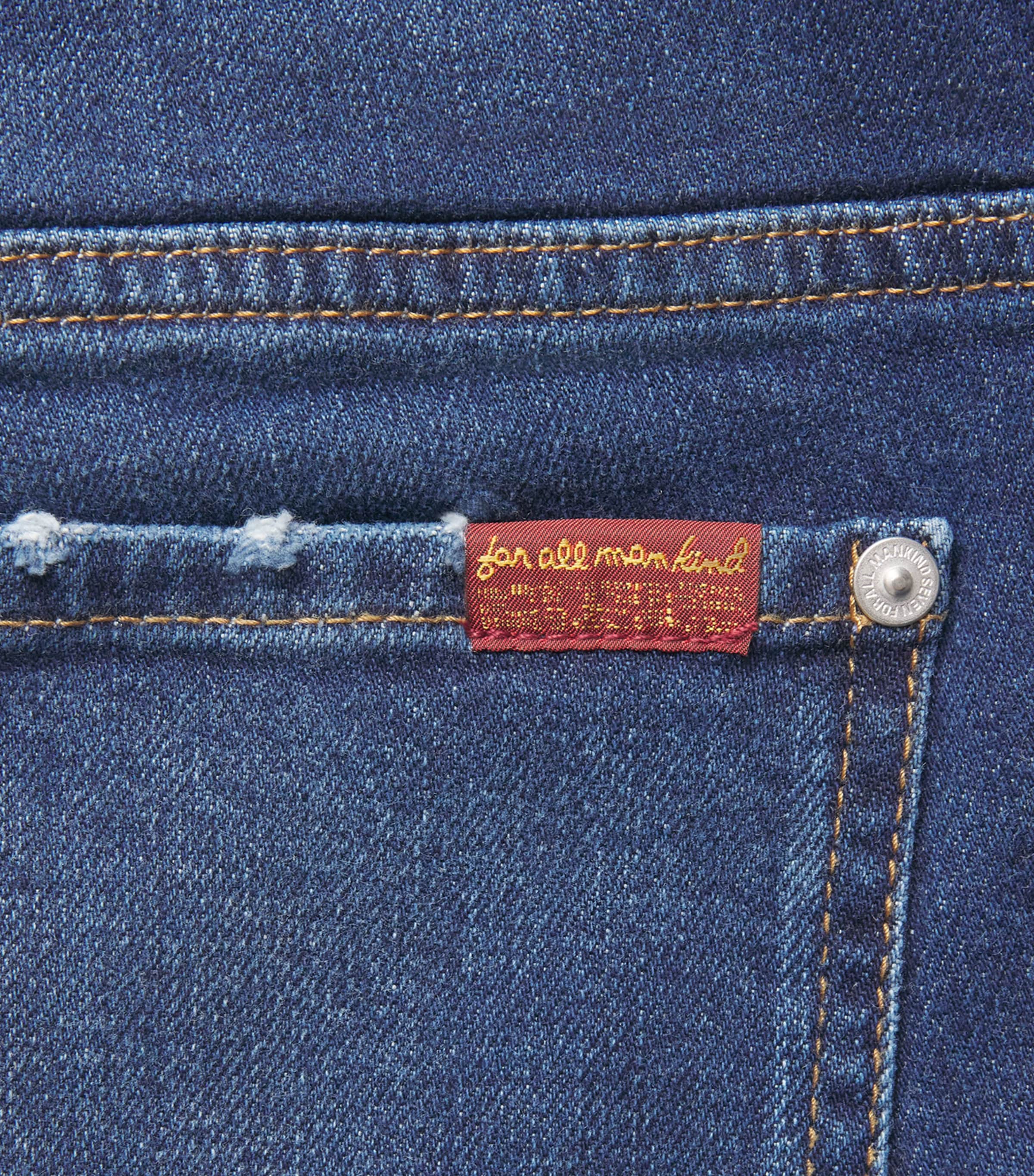 7 For All Mankind Womens Low-Rise Straight Jeans Indiglow Image 6