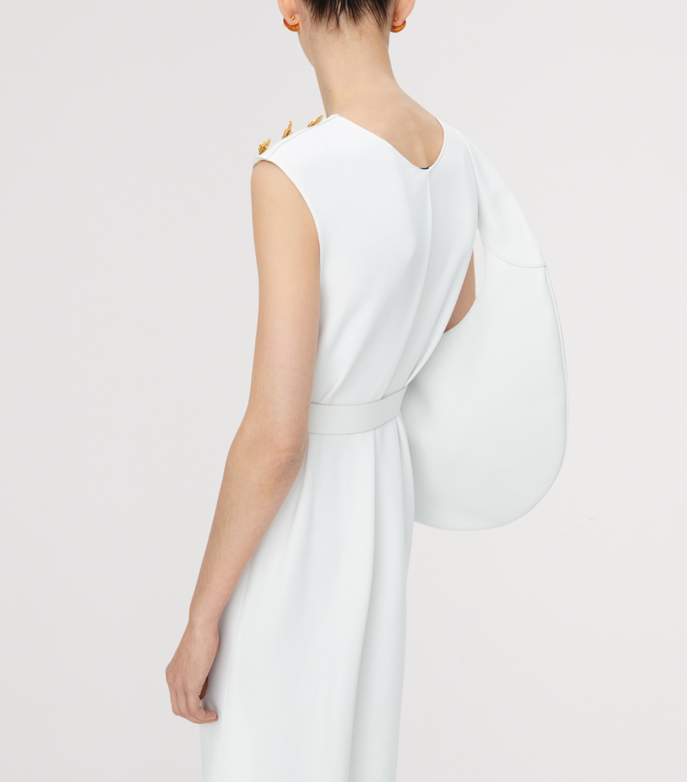 Schiaparelli Calfskin Soufflé Shoulder Bag White Image 3