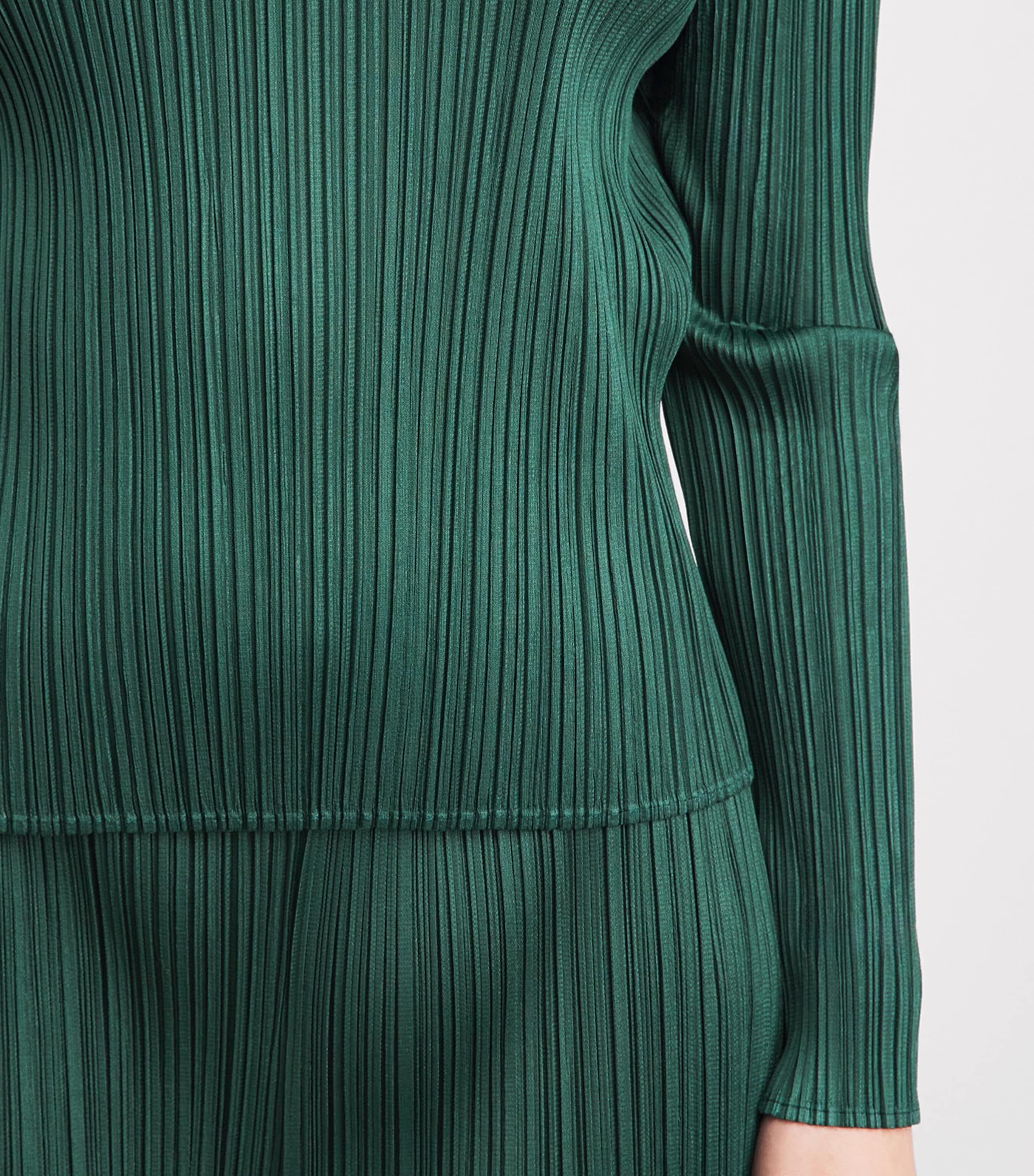 Pleats Please Issey Miyake Womens Monthly Colors March Top Dark Green Image 3