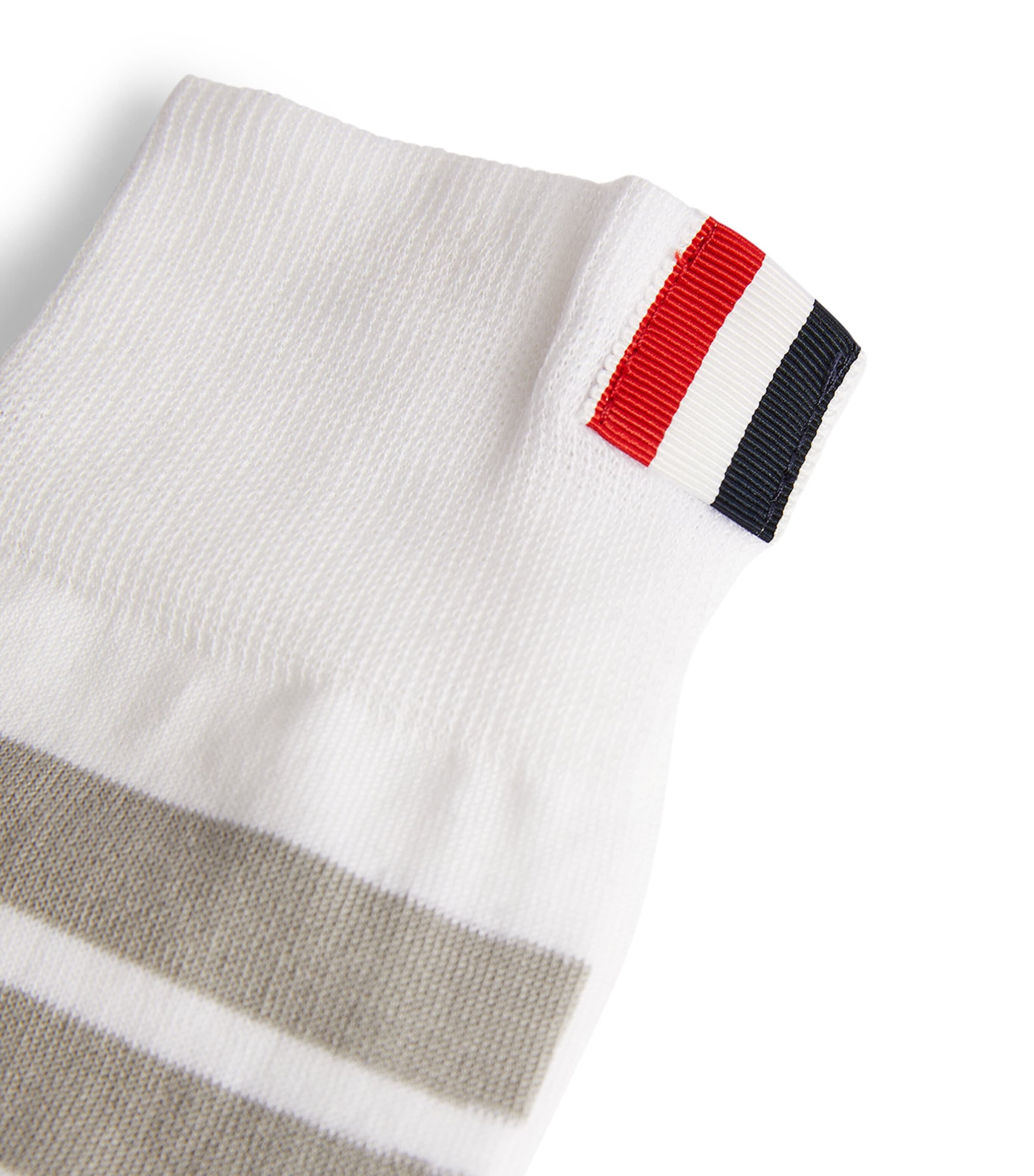 Cotton-Blend 4-Bar Mid-Calf Socks WHITE Image 2