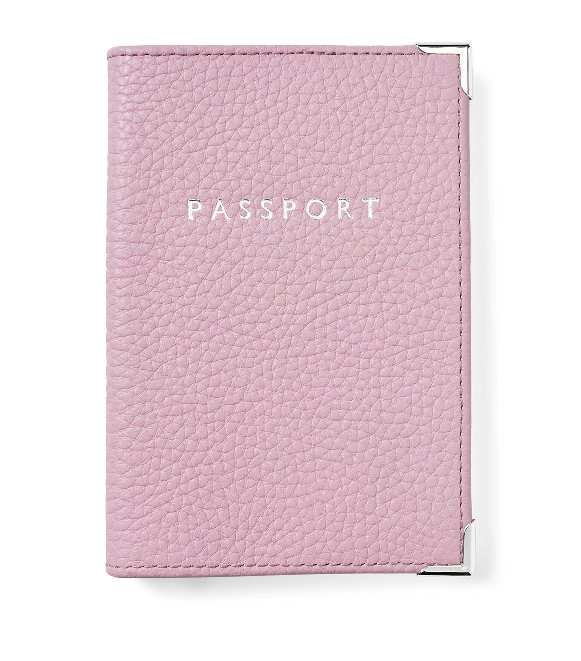Aspinal Of London Leather Passport Holder In Purple