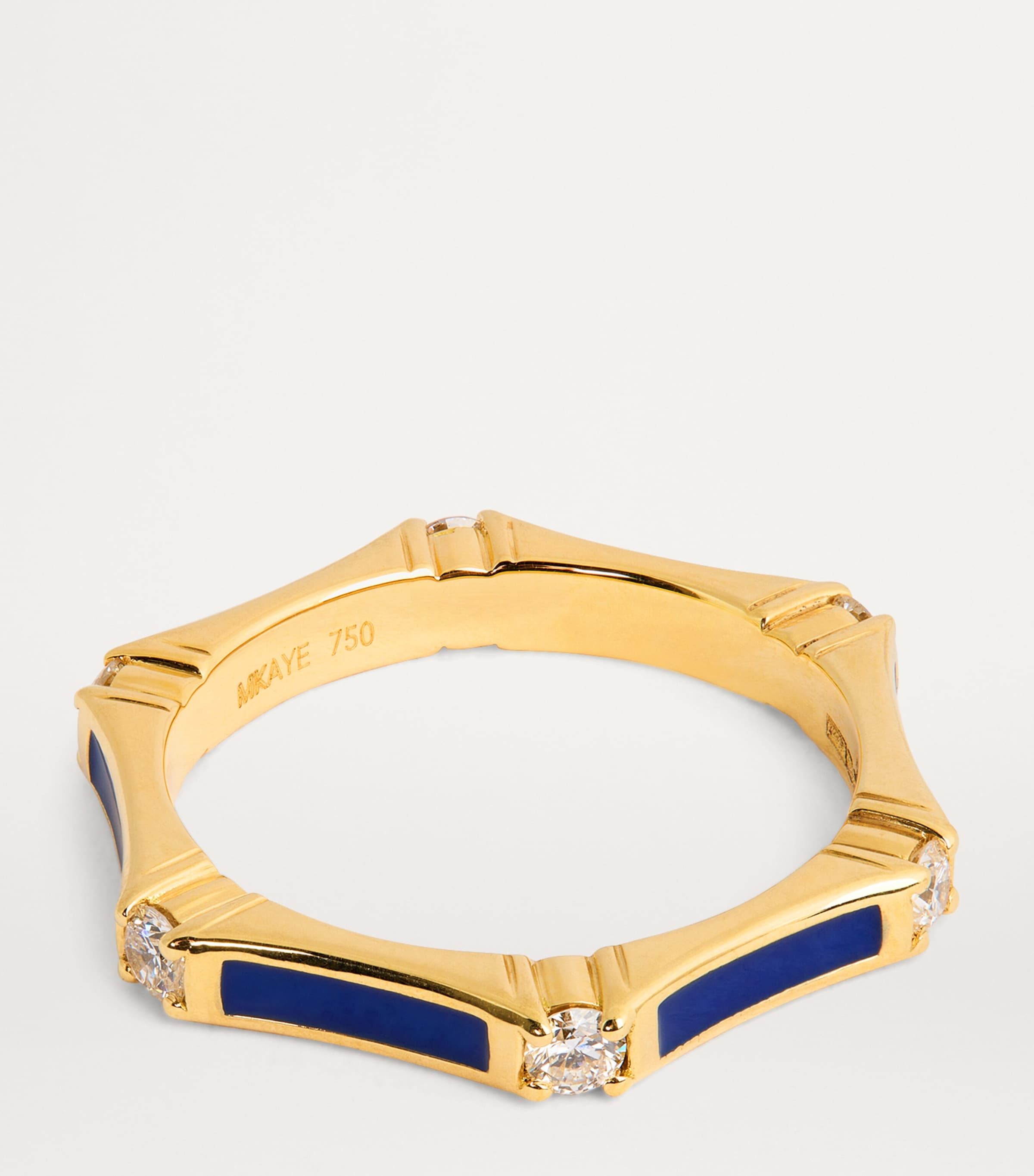 Melissa Kaye Yellow Gold, Diamond and Enamel Honey Station Ring Yellow Gold Image 4
