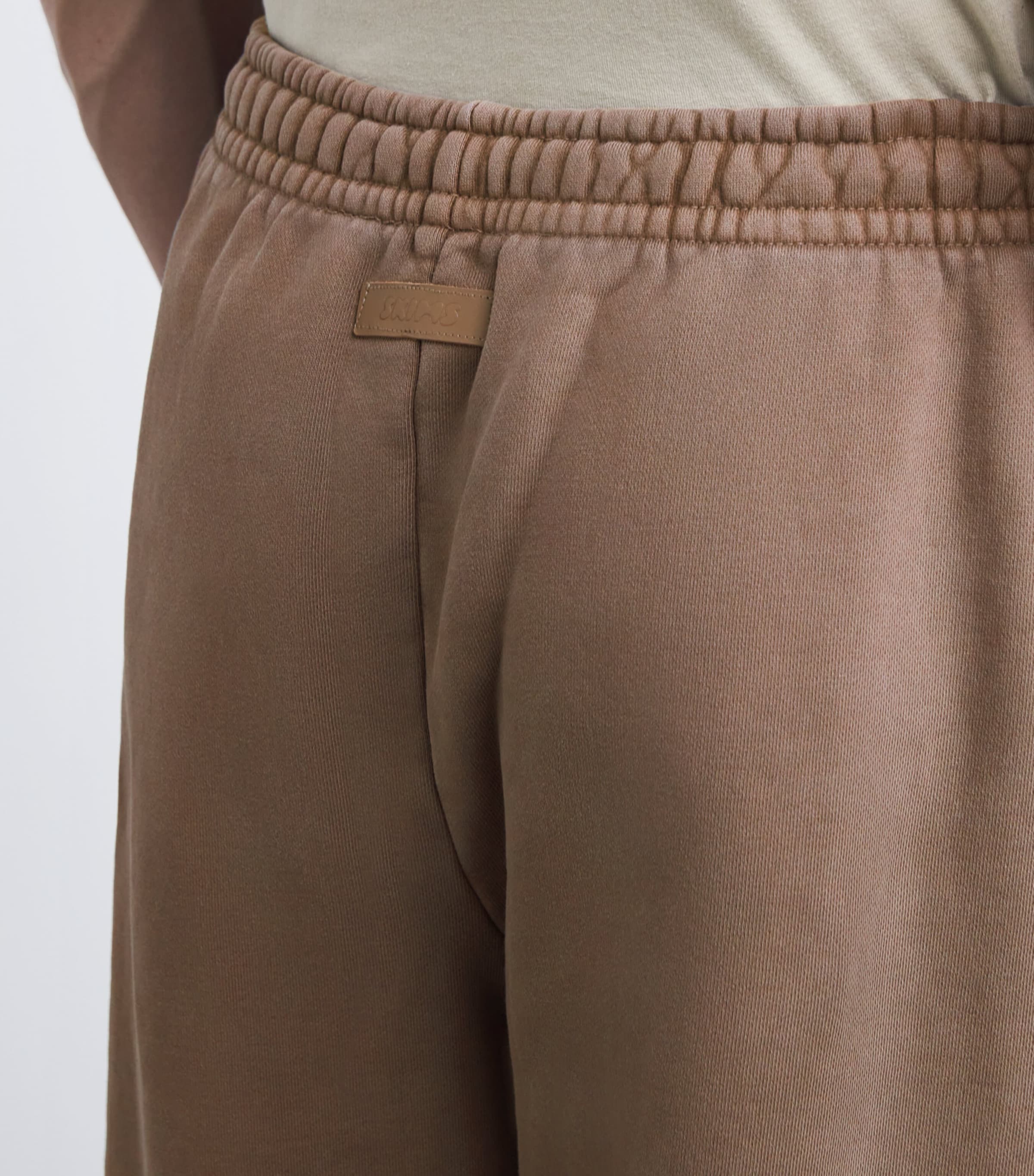 Cotton Fleece Straight Sweatpants TRUFFLE Image 6