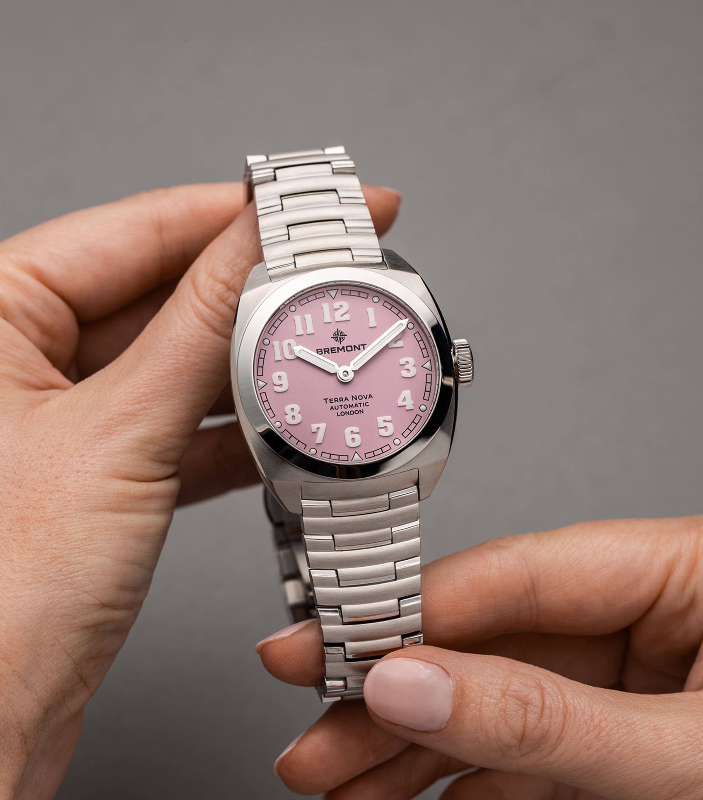 Bremont Stainless Steel Terra Nova Watch 38mm Pink Image 3