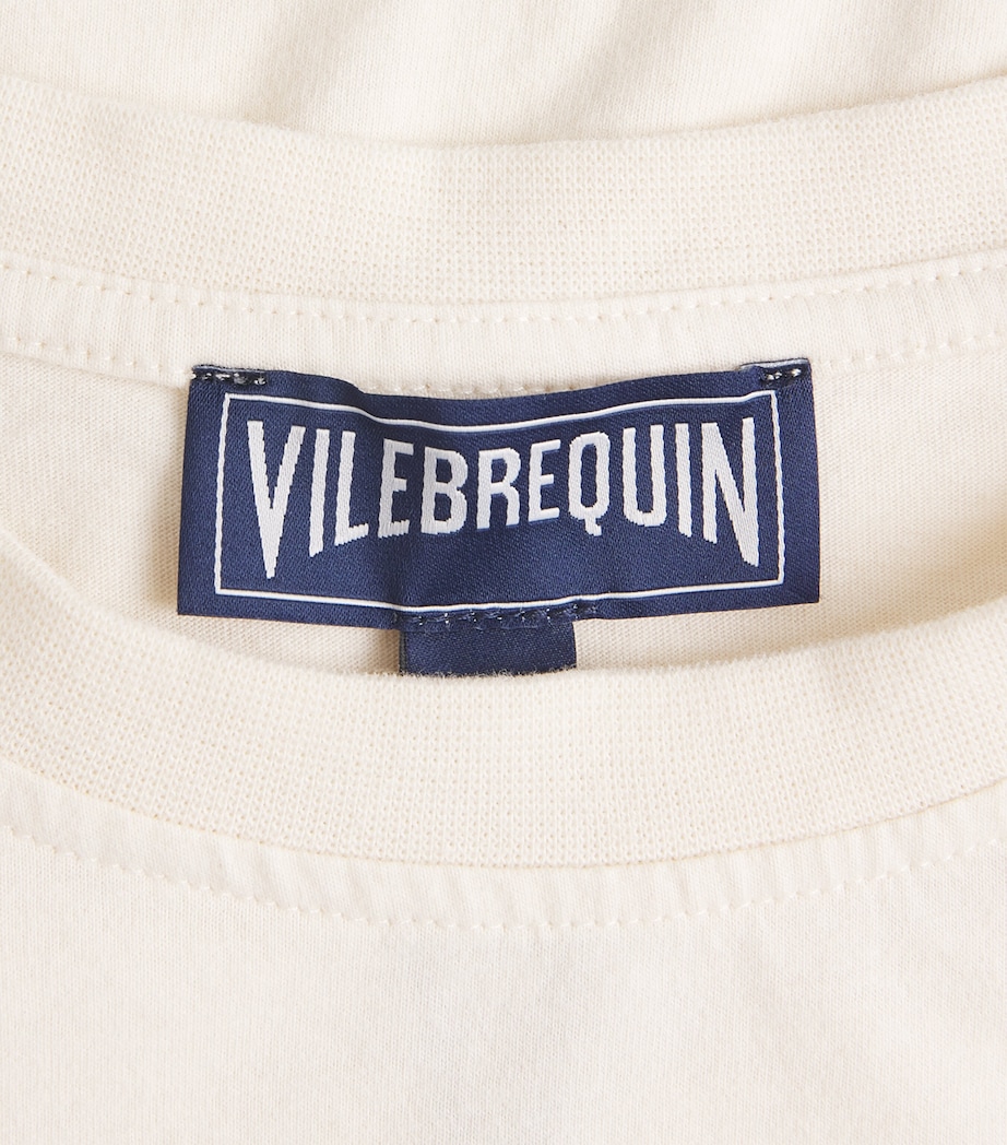 Vilebrequin Mens Organic Cotton Embroidered T-Shirt Off White Image 6