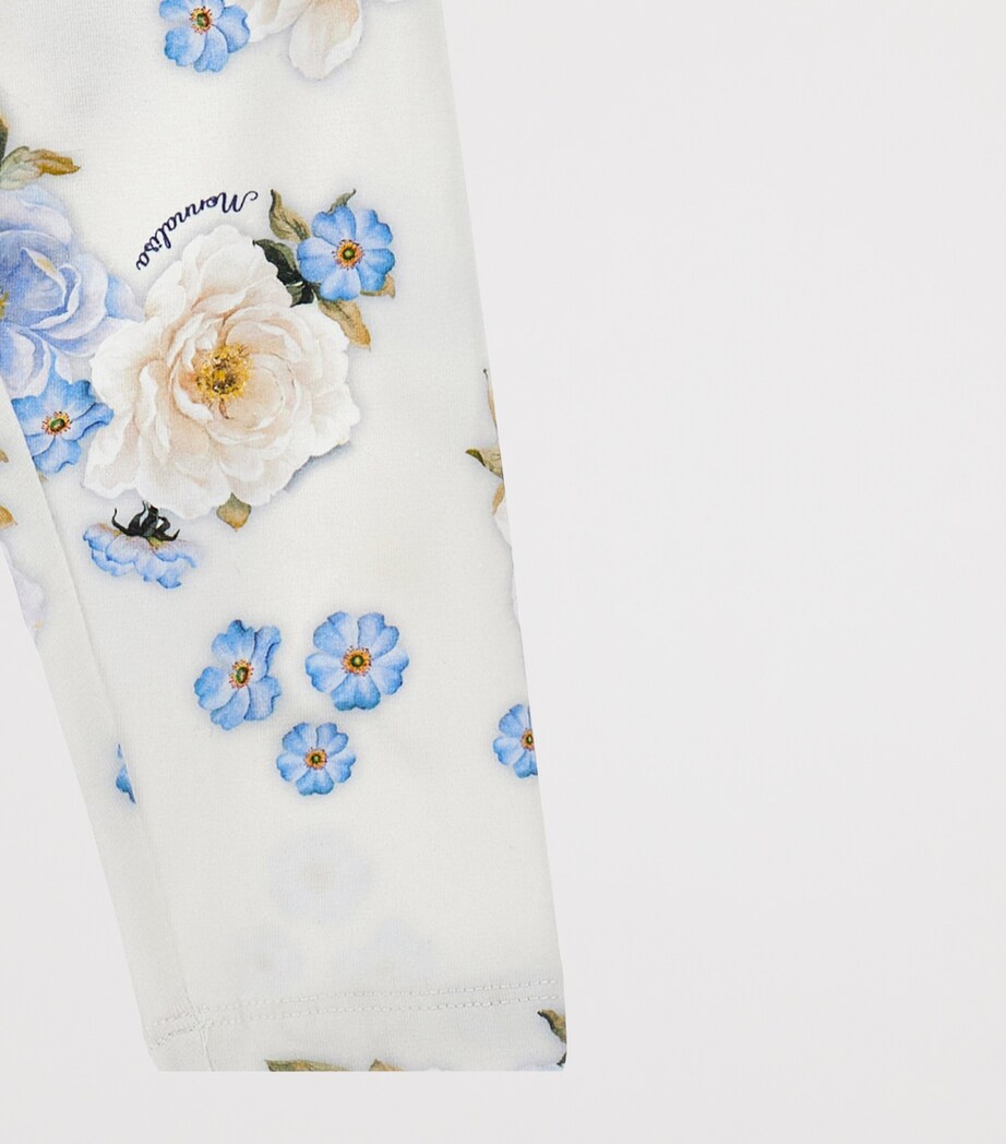 Stretch-Cotton T-Shirt and Leggings Set (3-36 Months) ECRU/CELESTE Image 4