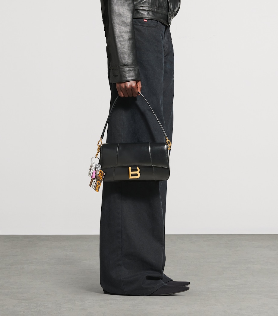Balenciaga Leather Hourglass Sling Top-Handle Bag Image 2