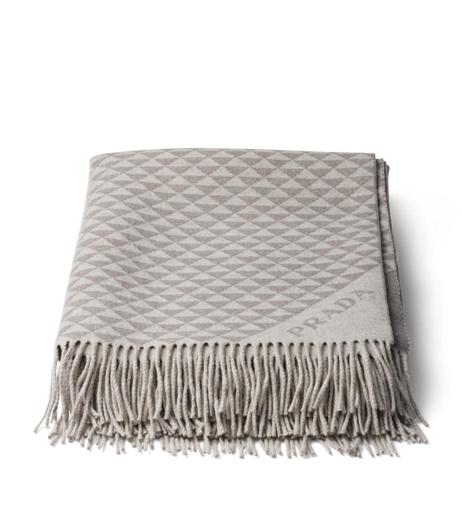 Double Wool-Cashmere Symbole Throw F0KNR Image 1