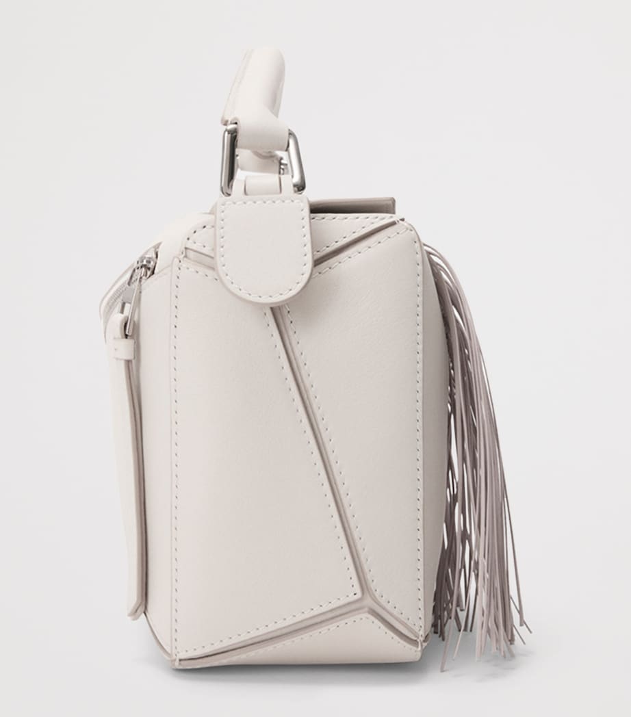 Small Fringed Puzzle Bag SOFT WHITE Image 3
