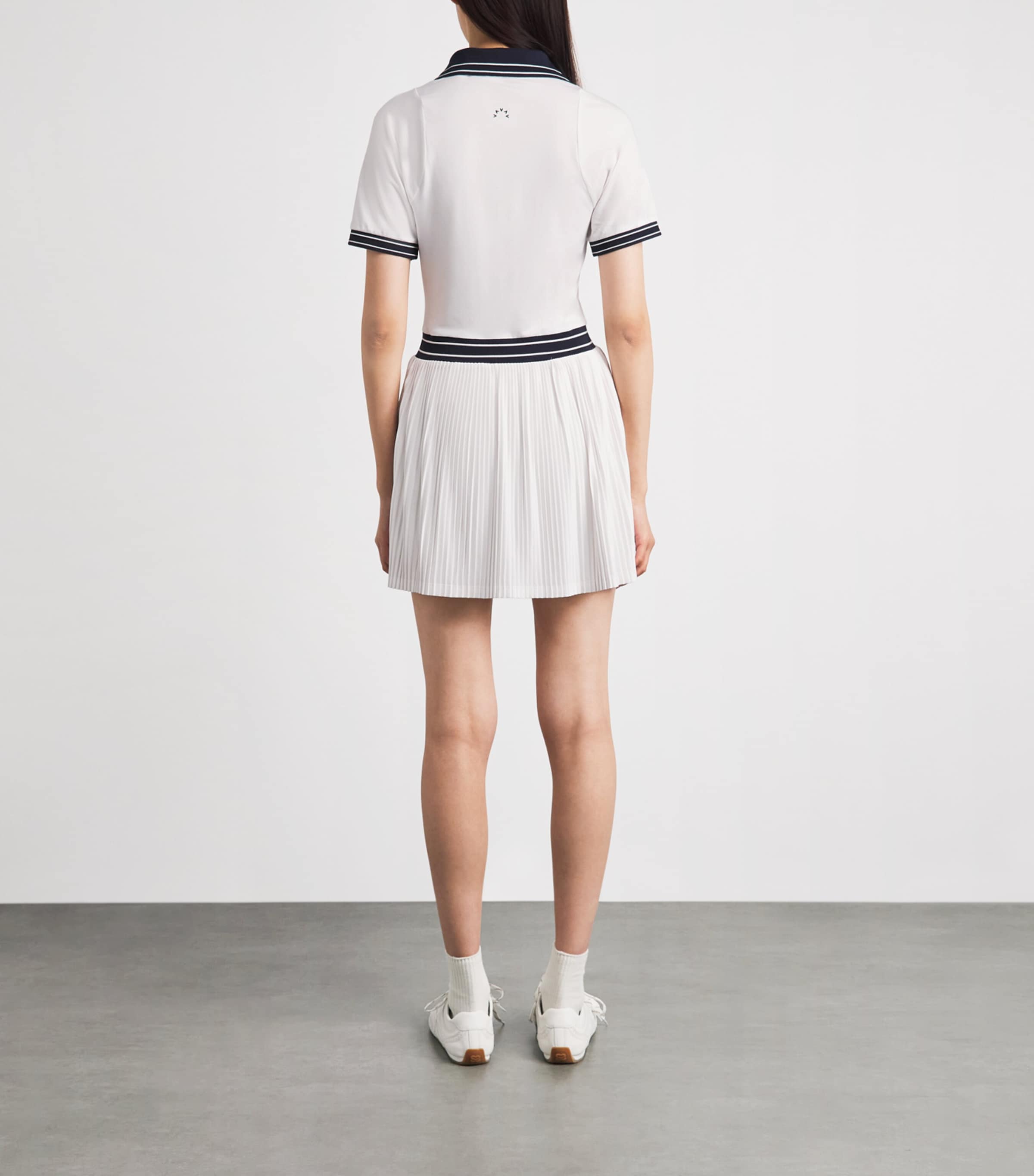 Varley Womens Jersey Draya Court Mini Dress White Image 4