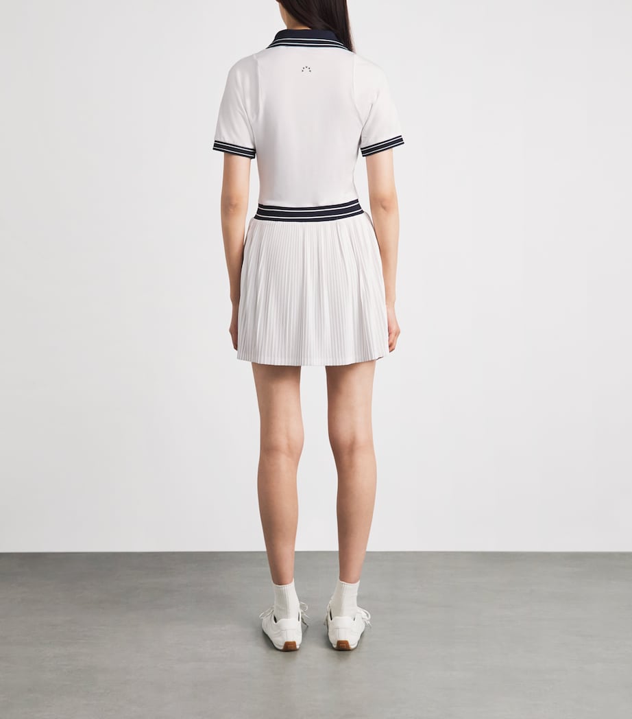Varley Womens Jersey Draya Court Mini Dress White Image 4