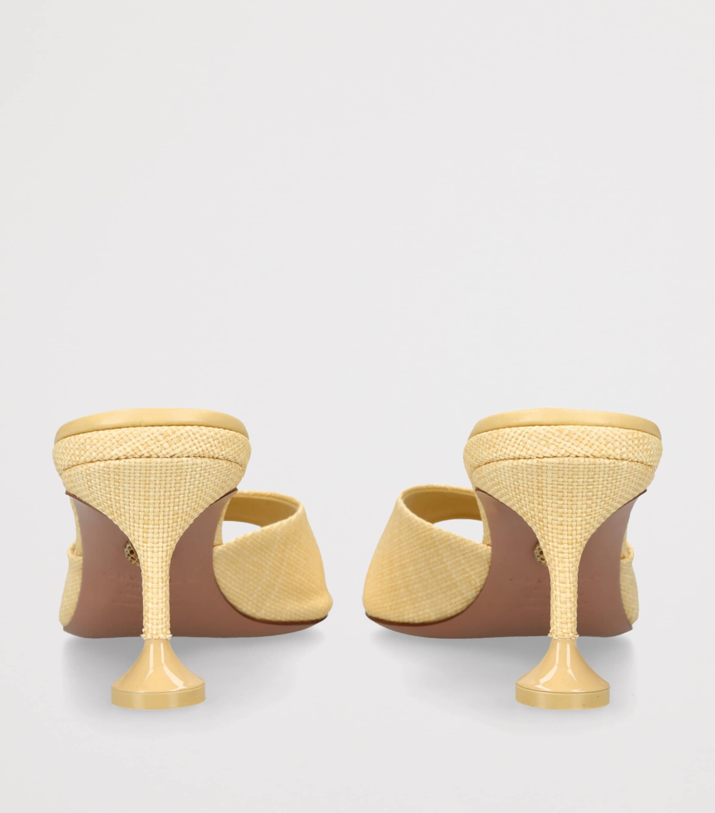 Aquazzura Woven Bisous Mules 65 Beige Image 2