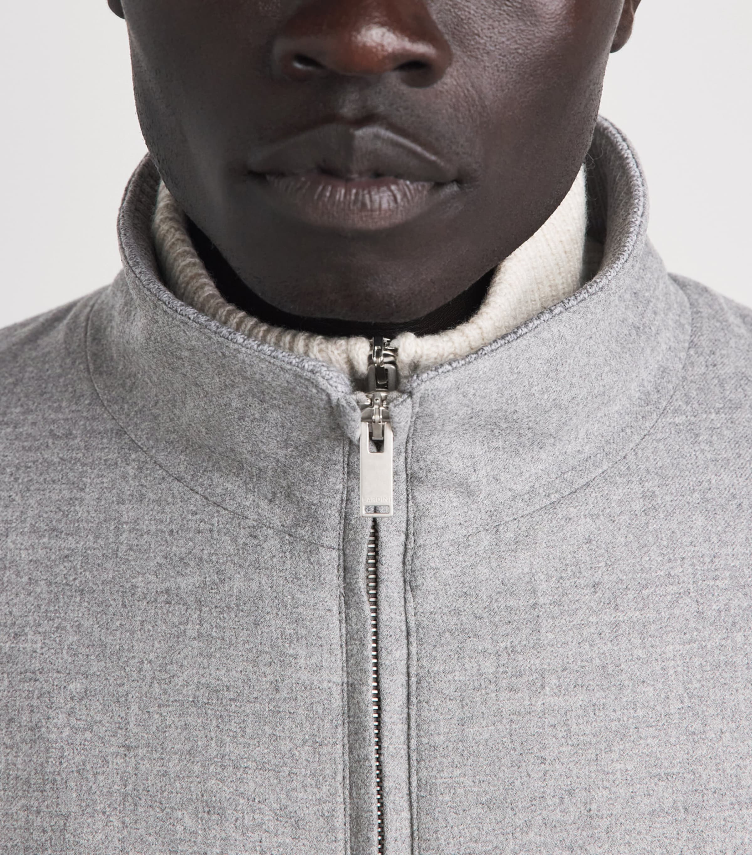 Lardini Mens Stretch-Virgin Wool Jacket Grey Image 3