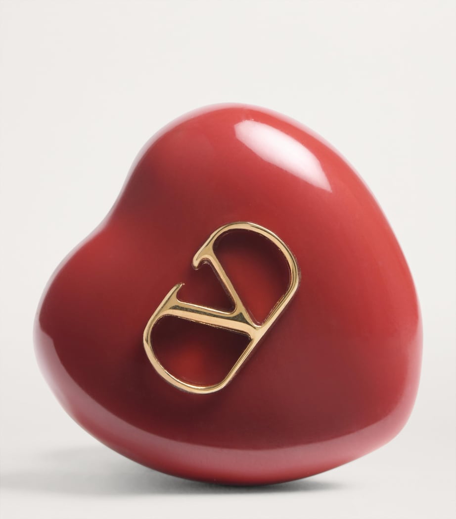 Heart VLogo Clip-On Earrings R4X Image 4