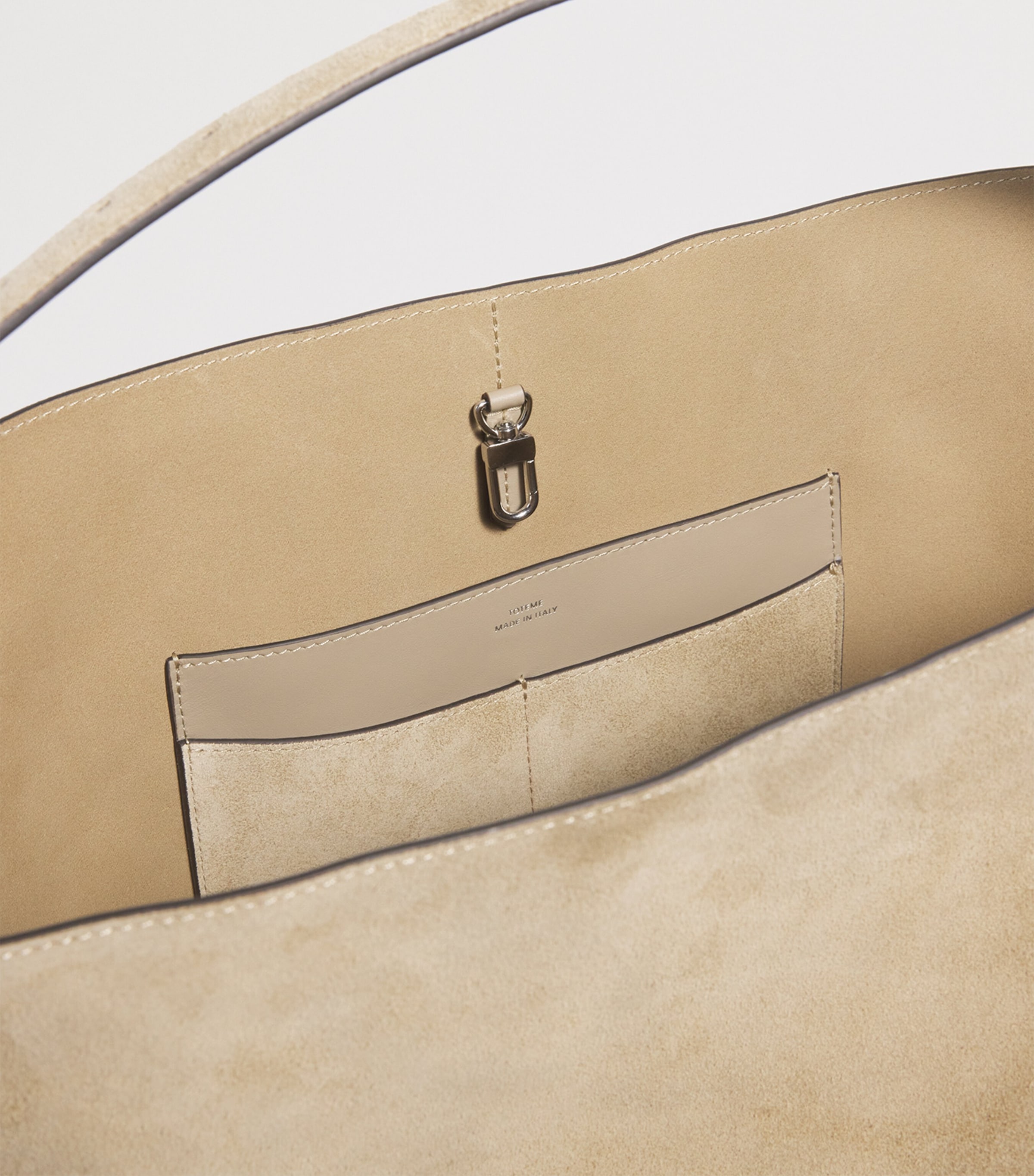 Toteme Large Suede Belted Tote Bag Desert Image 3