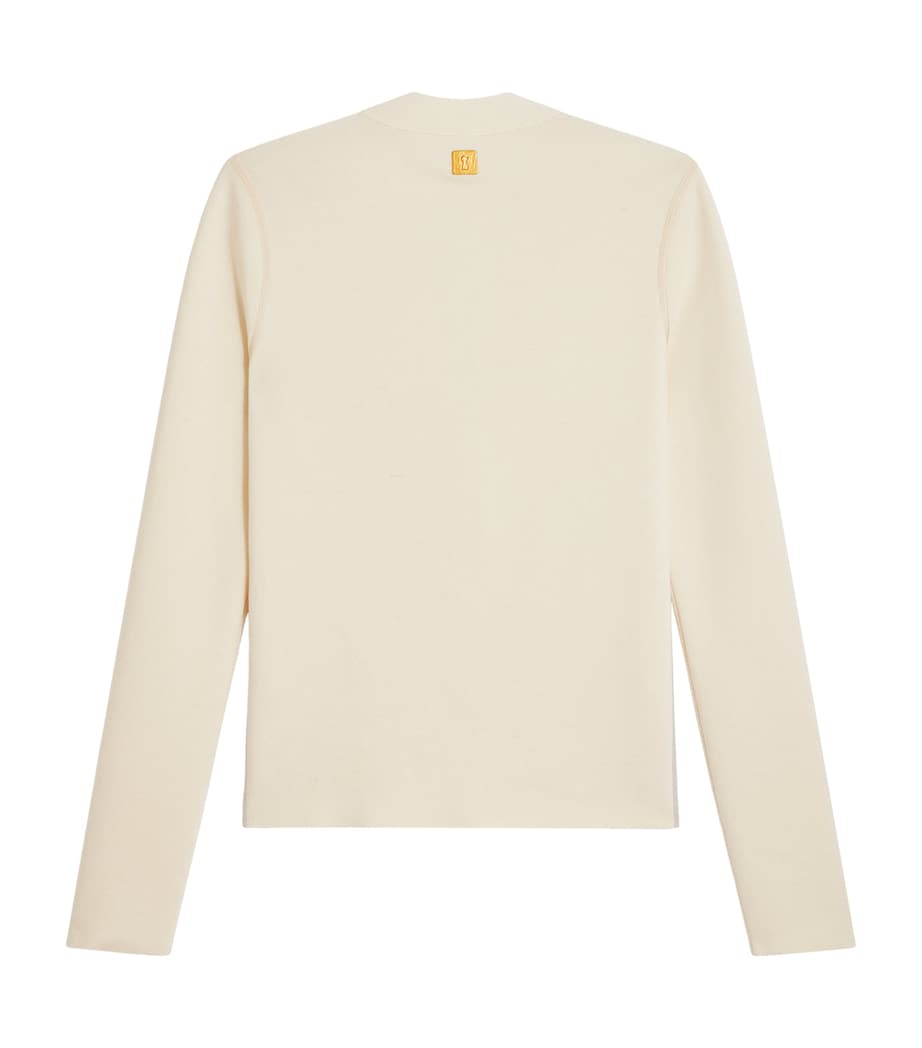 Schiaparelli Womens Cashmere-Blend Anatomy Cardigan Ecru Image 4