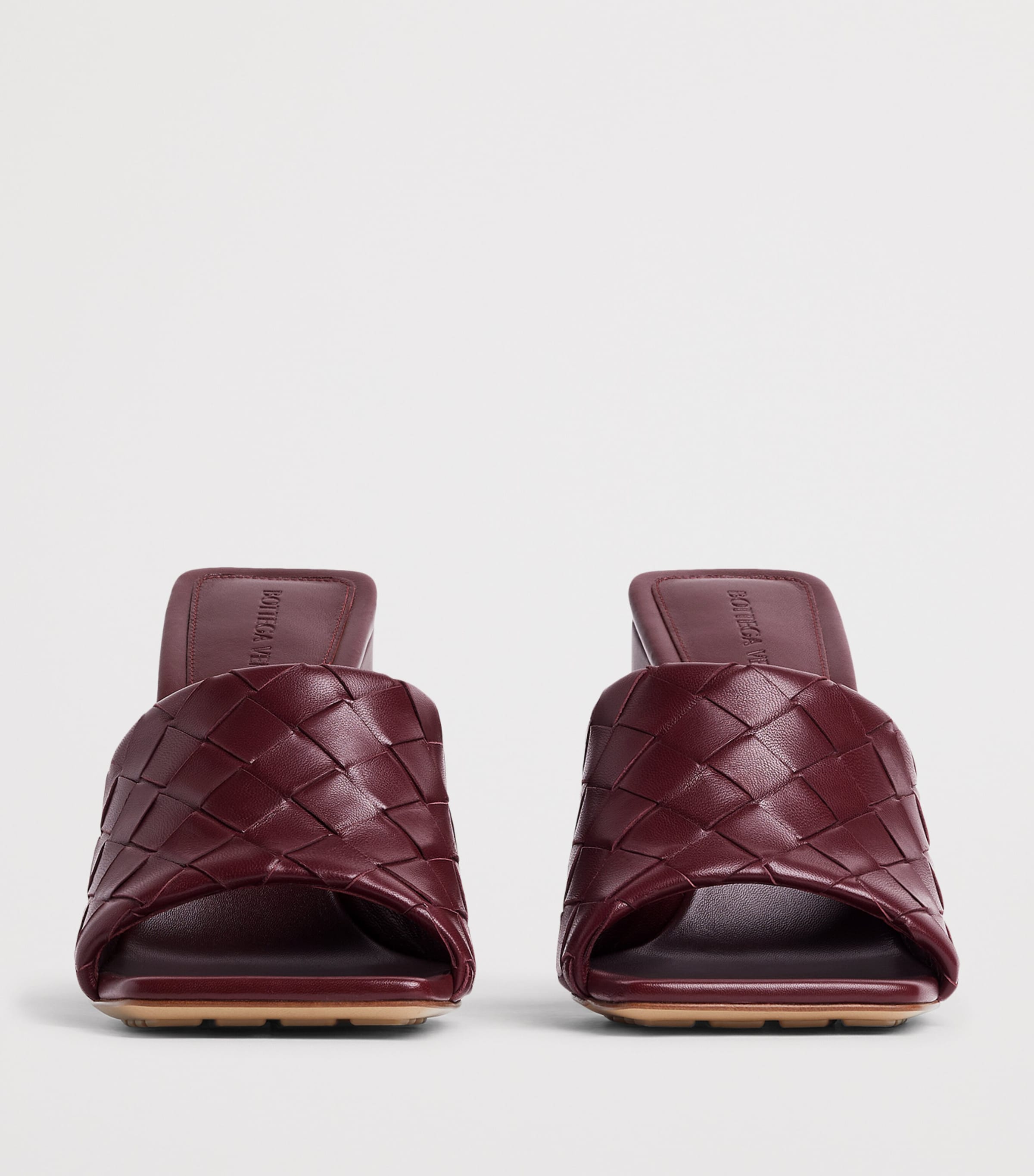 Lambskin Intrecciato Heeled Mules 85 2240 Image 3