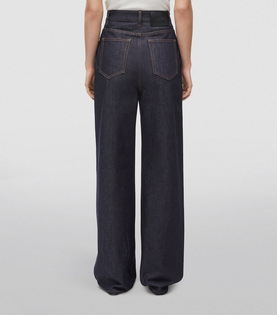 High-Waist Wide-Leg Jeans RAW DENIM Image 4