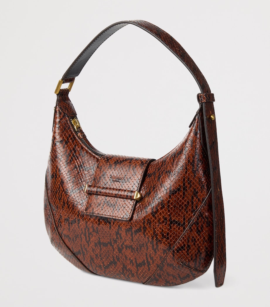 Small Bar Leather Shoulder Bag COGNAC/SHINY GOLD Image 2