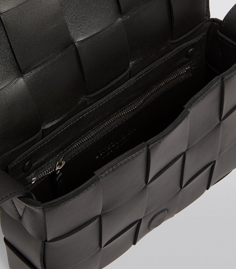 Bottega Veneta Leather Cassette Cross-Body Bag Black Silver Image 4