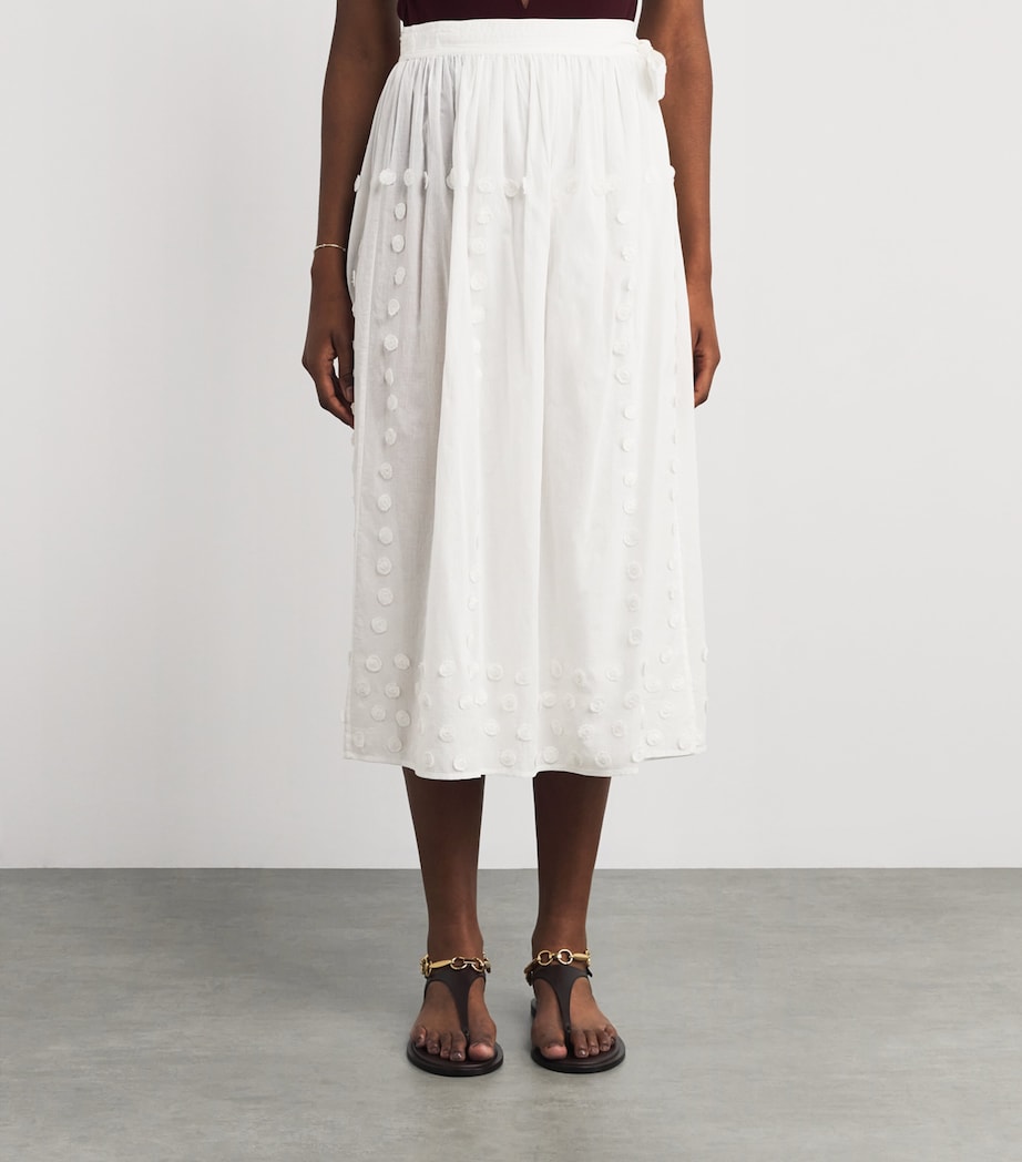 Cotton Kyla Wrap Midi Skirt PRI PRISTINE Image 3