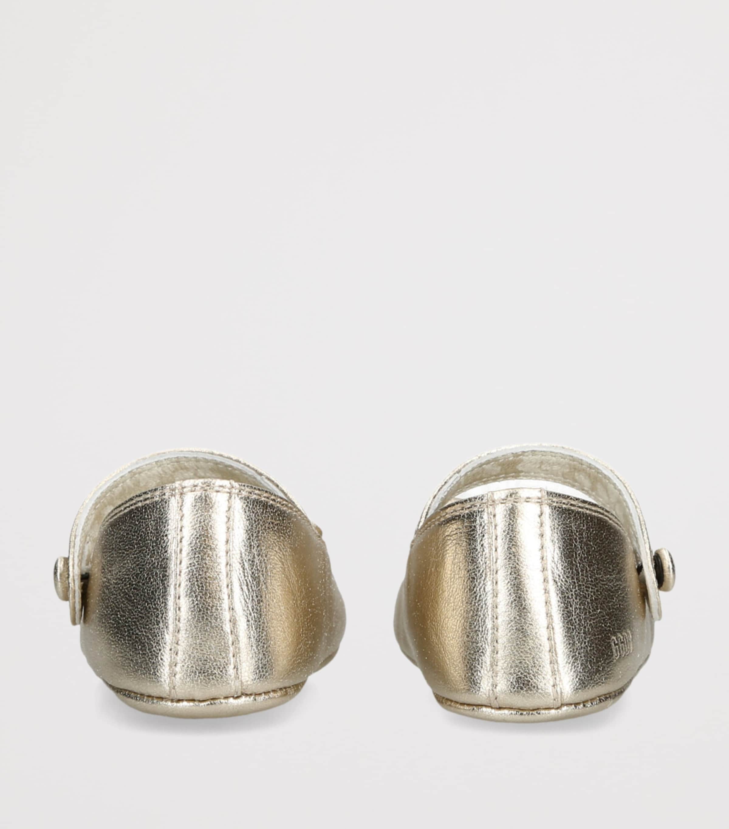 Leather Sofi Ballet Flats GOLD Image 2