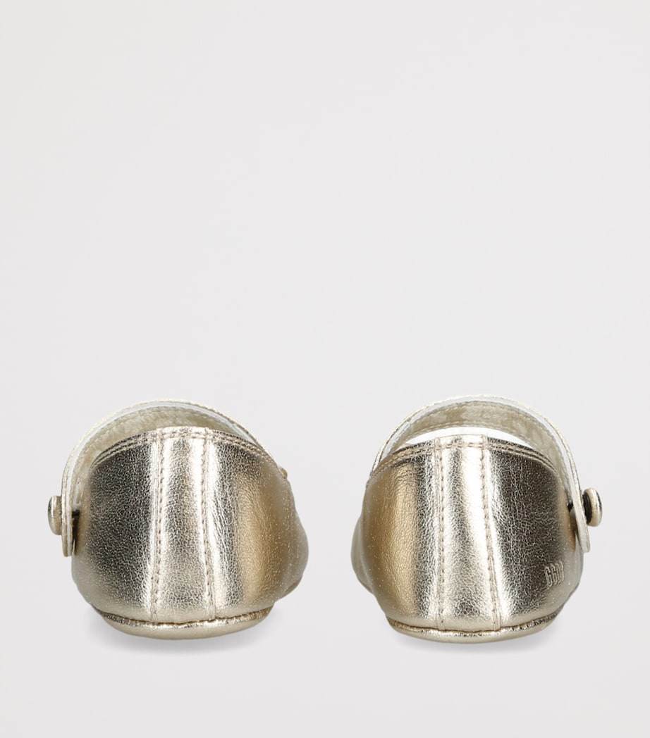 Leather Sofi Ballet Flats GOLD Image 2