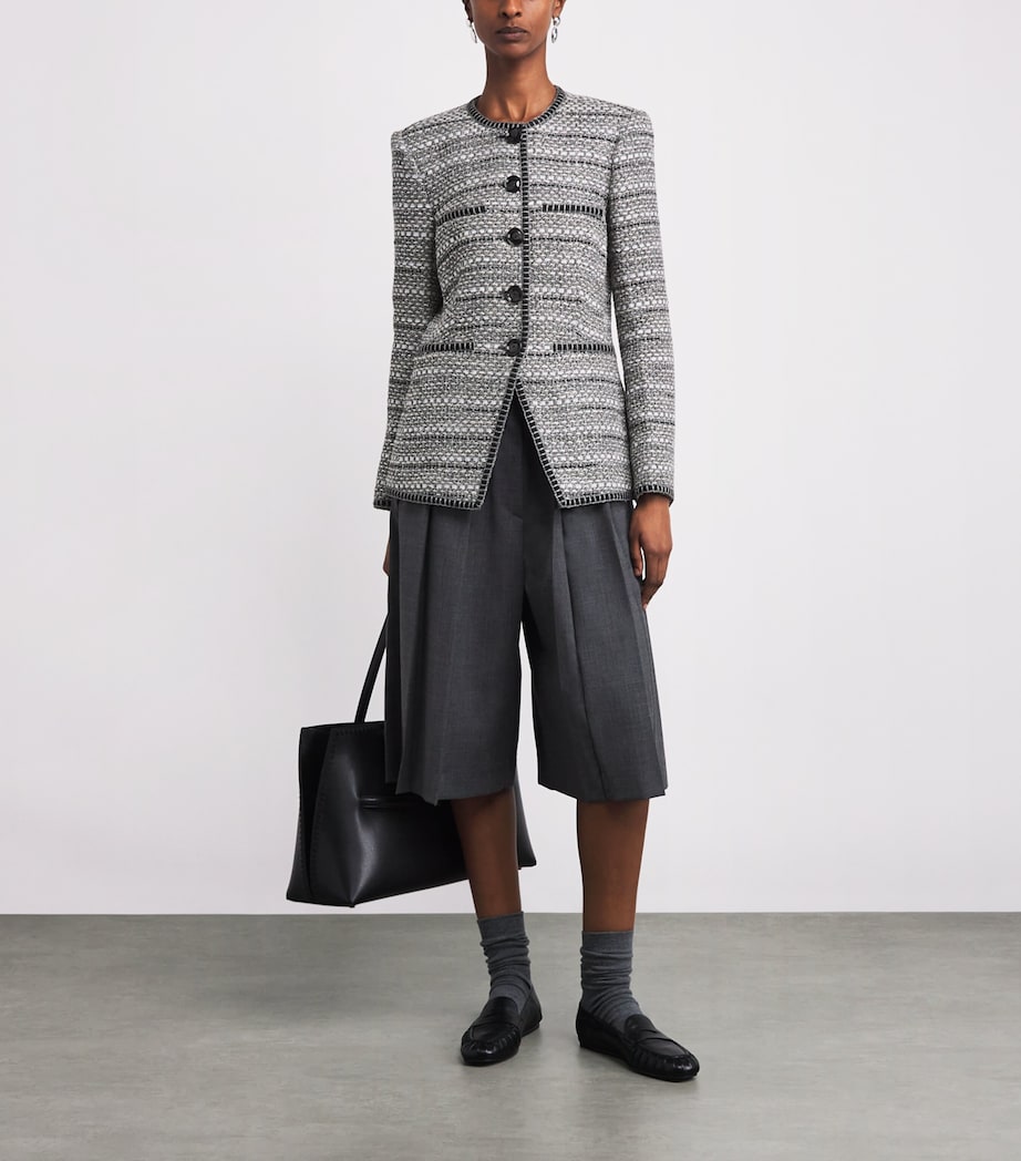 Tweed Alessia Blazer E0359 SILVER Image 2