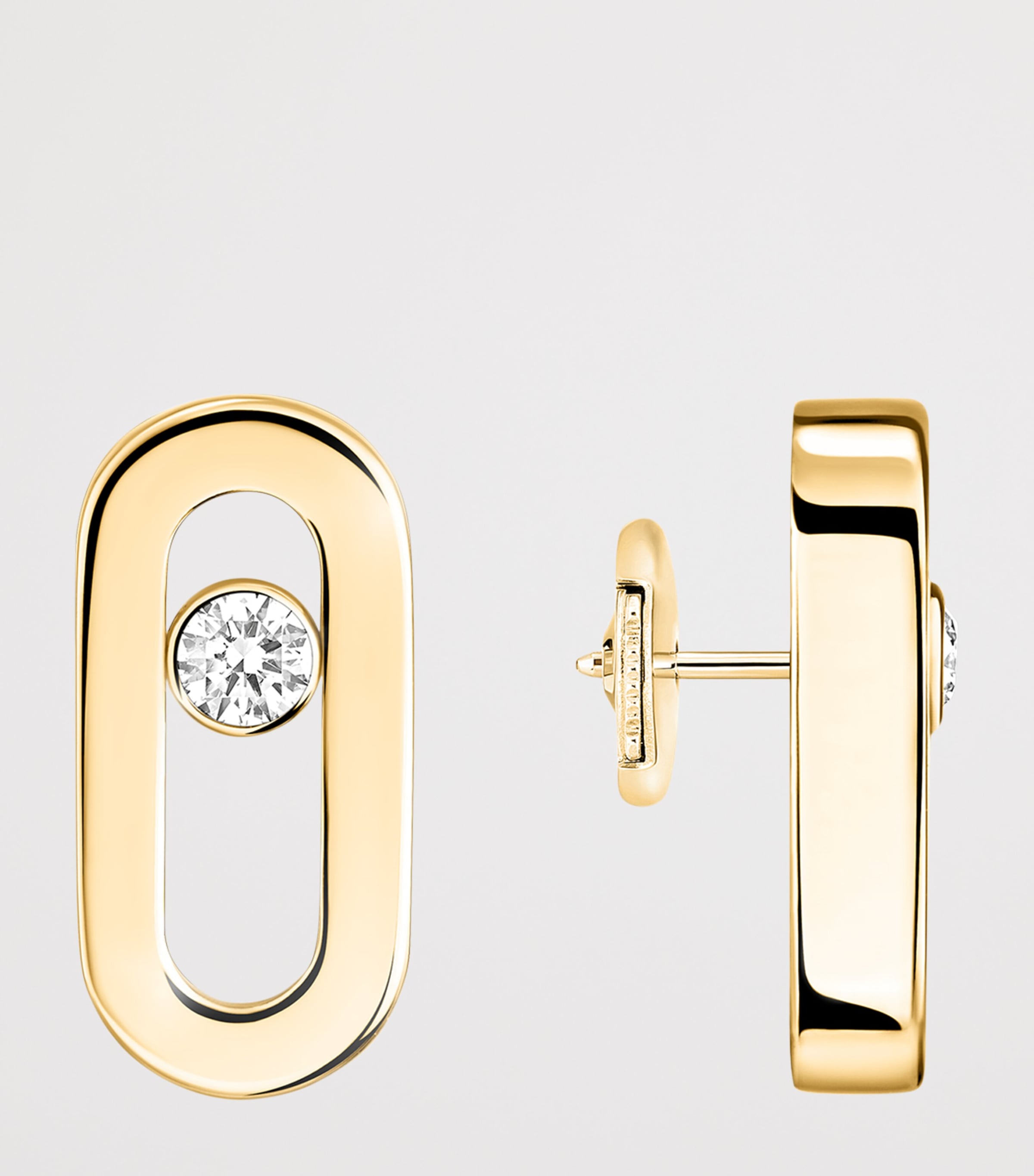 Messika Move Uno Yellow Gold and Diamond Stud Earrings (0.03ct) Yellow Gold Image 3