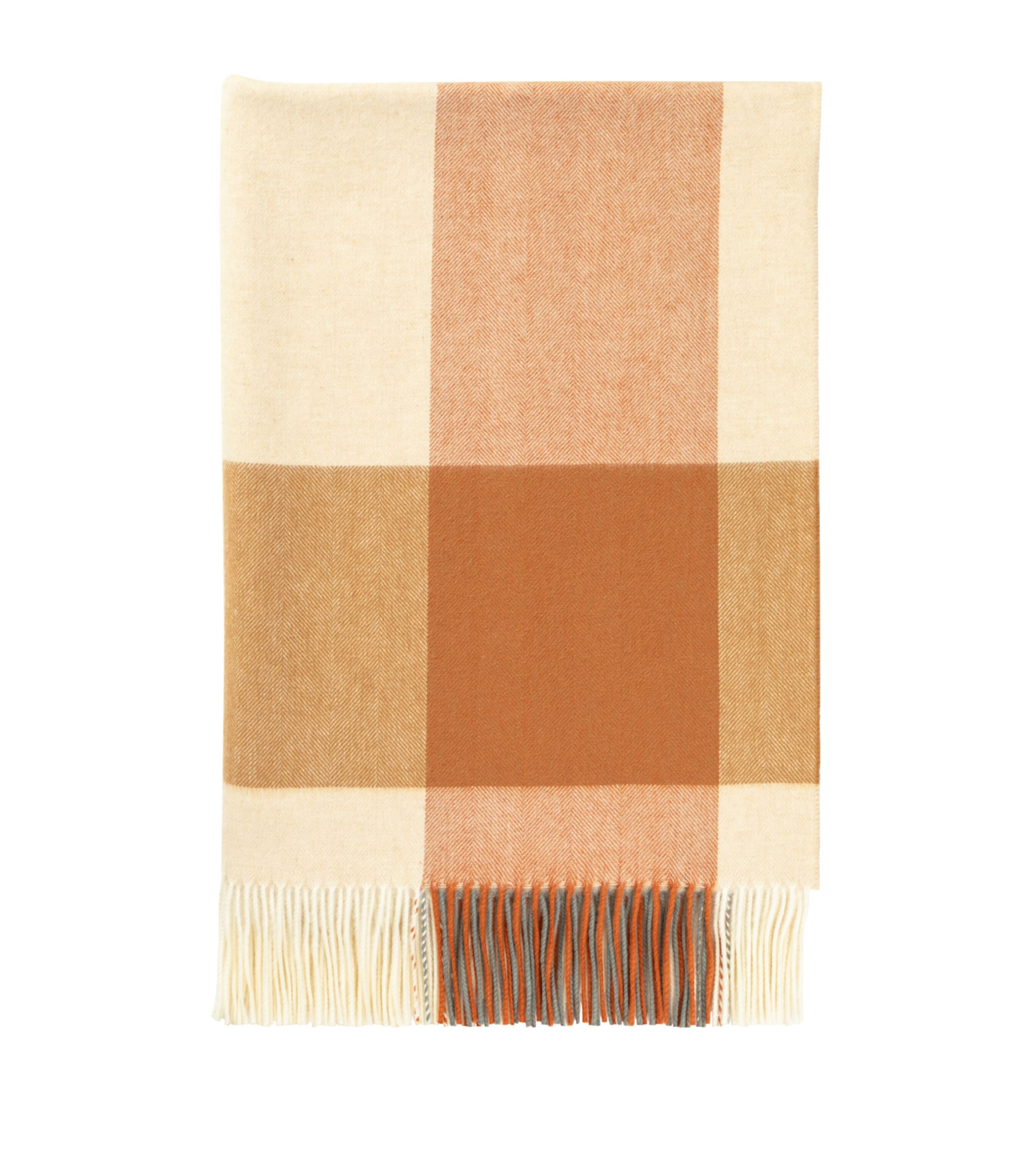 Johnstons Of Elgin Wool Block Border Throw