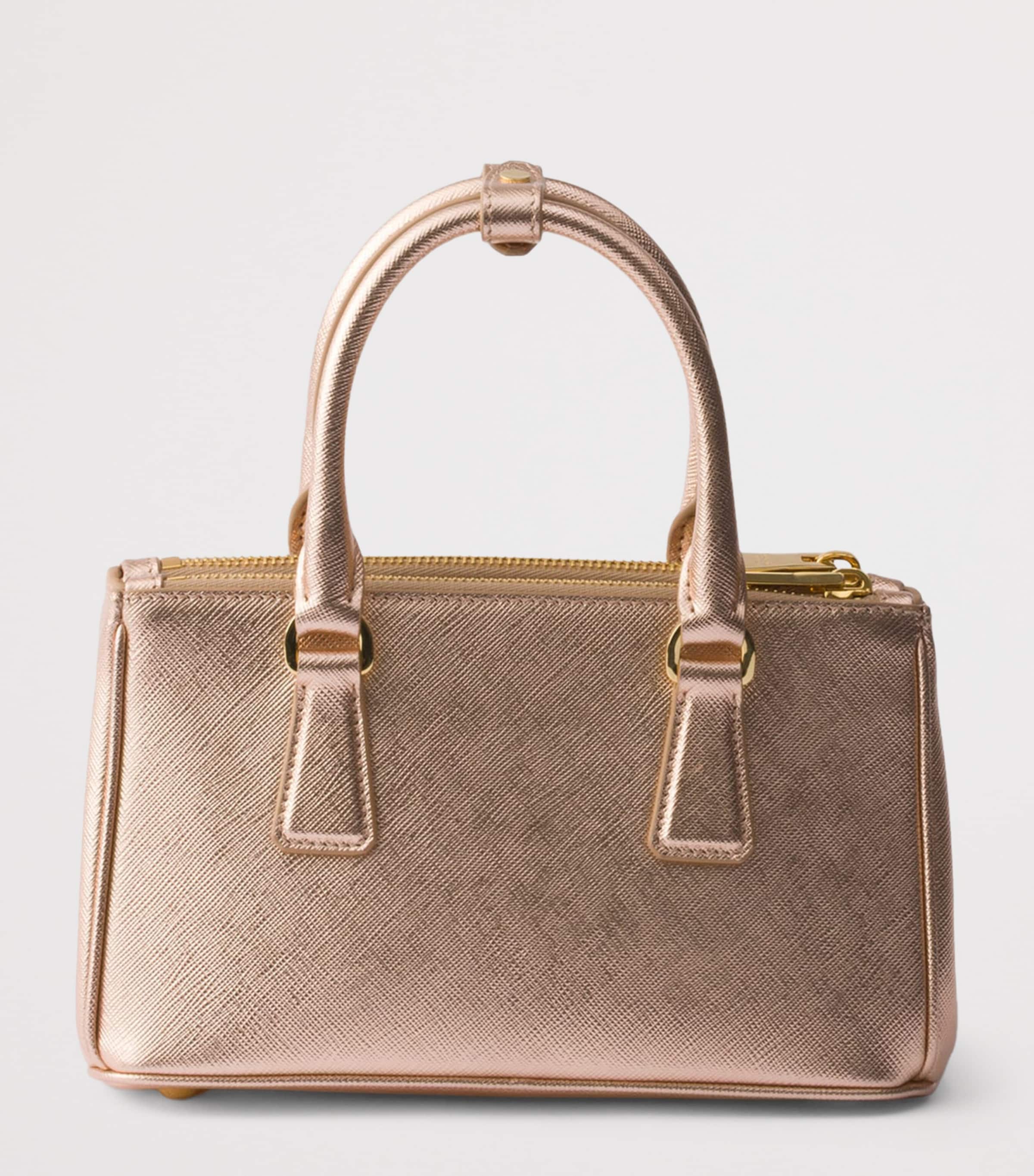 Prada Mini Saffiano Leather Galleria Top-Handle Bag Powder Image 6