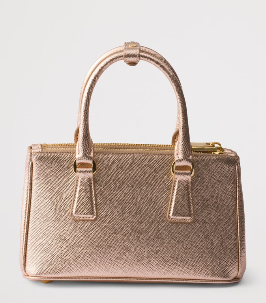 Prada Mini Saffiano Leather Galleria Top-Handle Bag Powder Image 6