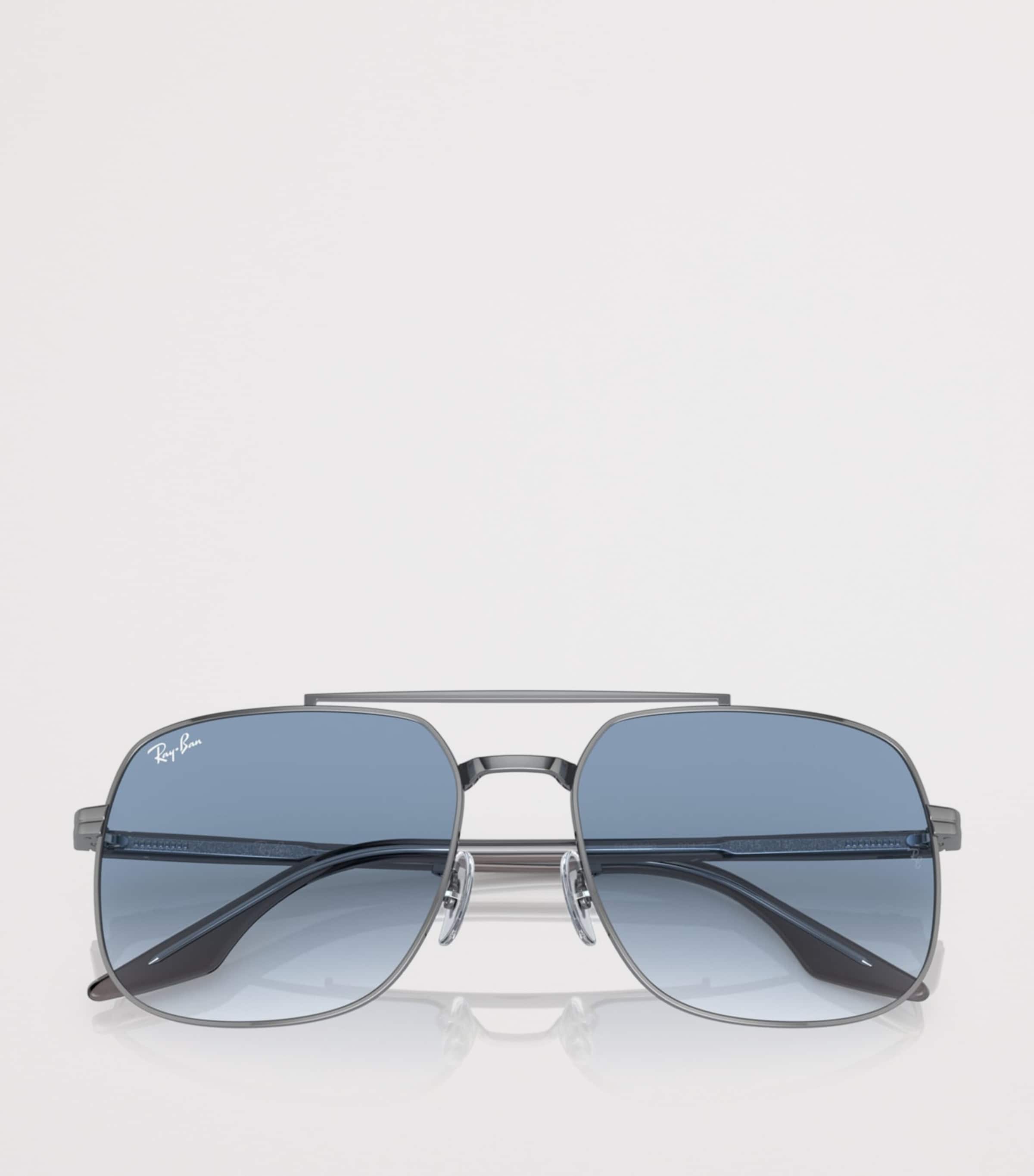 Ray-Ban Metal Square Sunglasses Grey Image 5