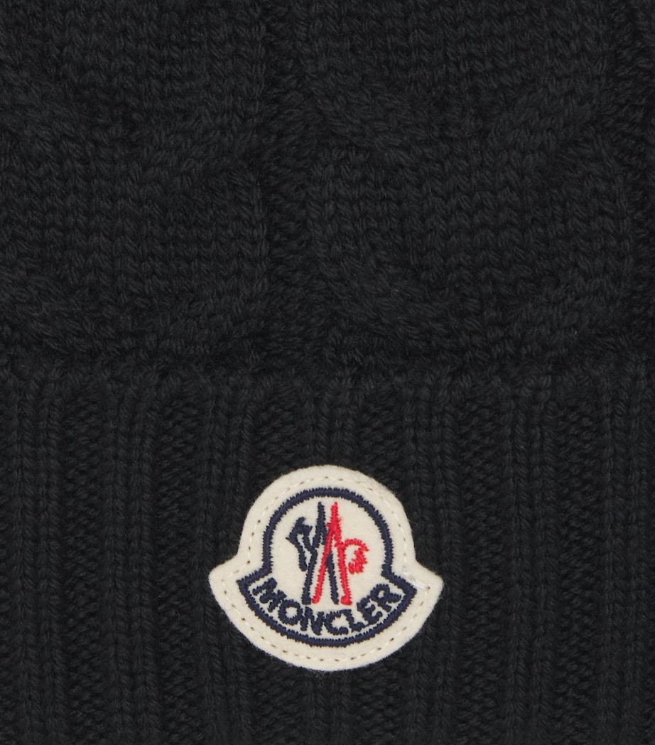 Moncler Enfant Virgin Wool Cable-Knit Beanie Image 2