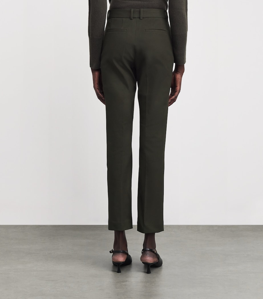 Joseph Womens Stretch-Gabardine Coleman Trousers Palm Leaf Image 4
