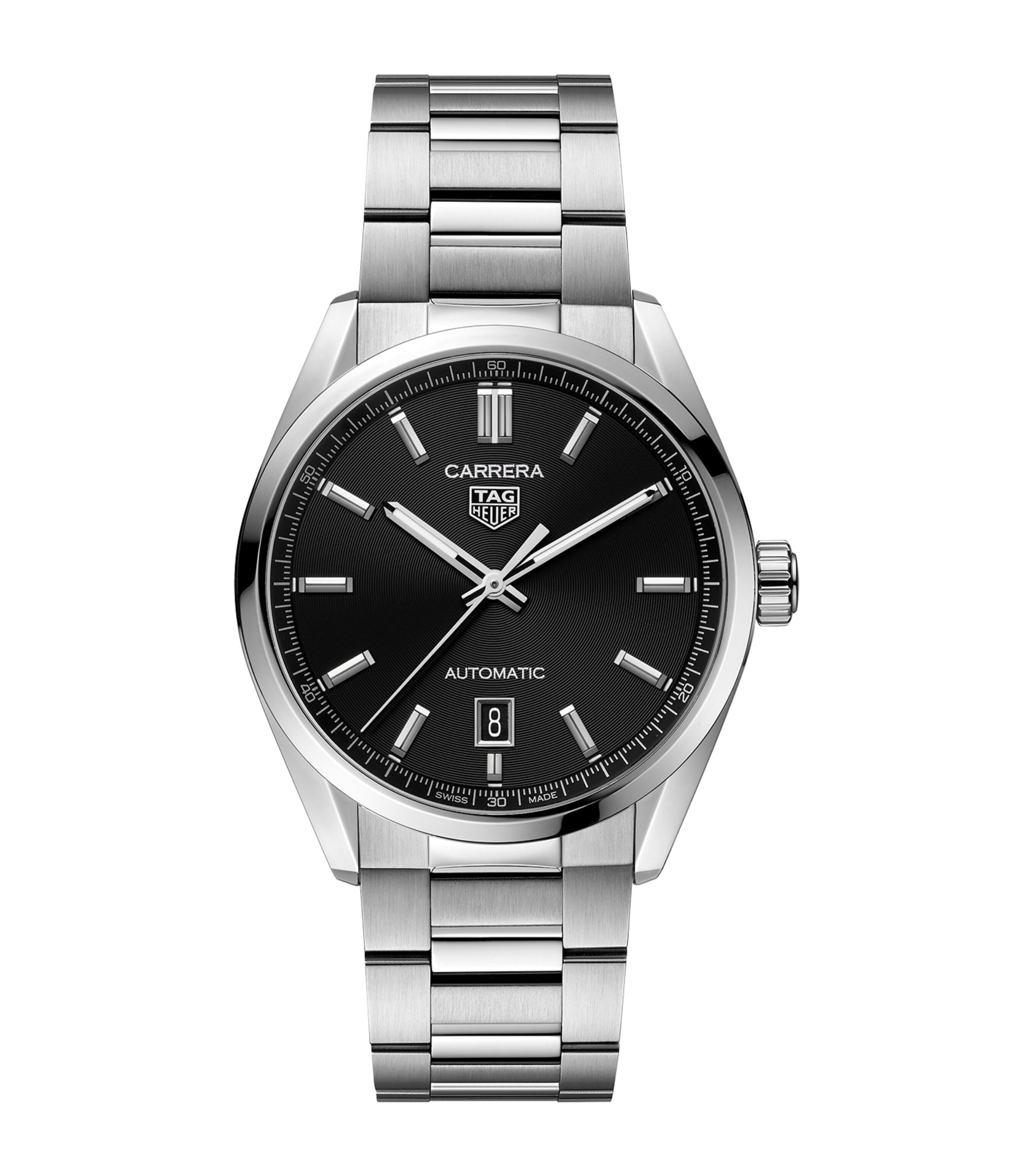 Tag Heuer Stainless Steel Carrera Watch In Grey