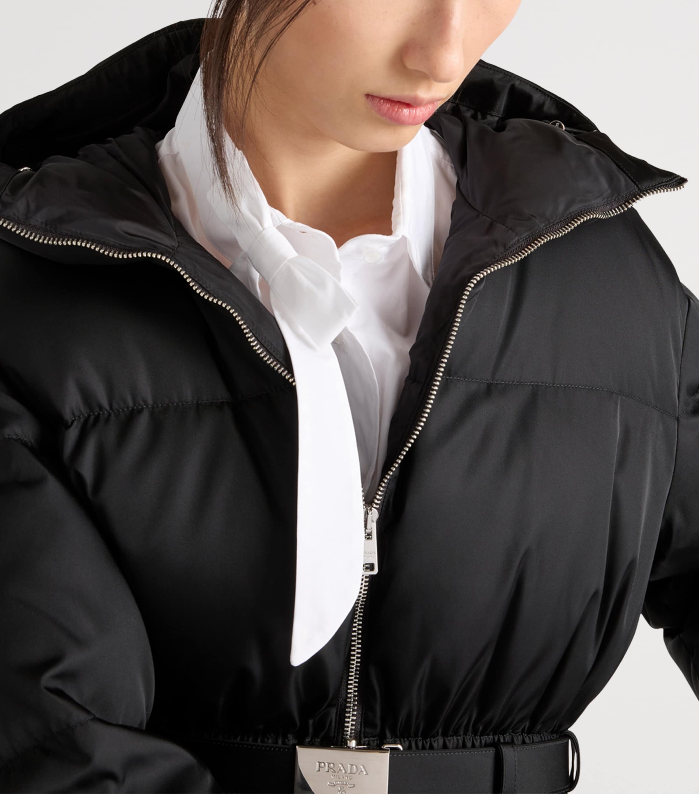 Down Re-Nylon Hooded Jacket F0002 Image 4