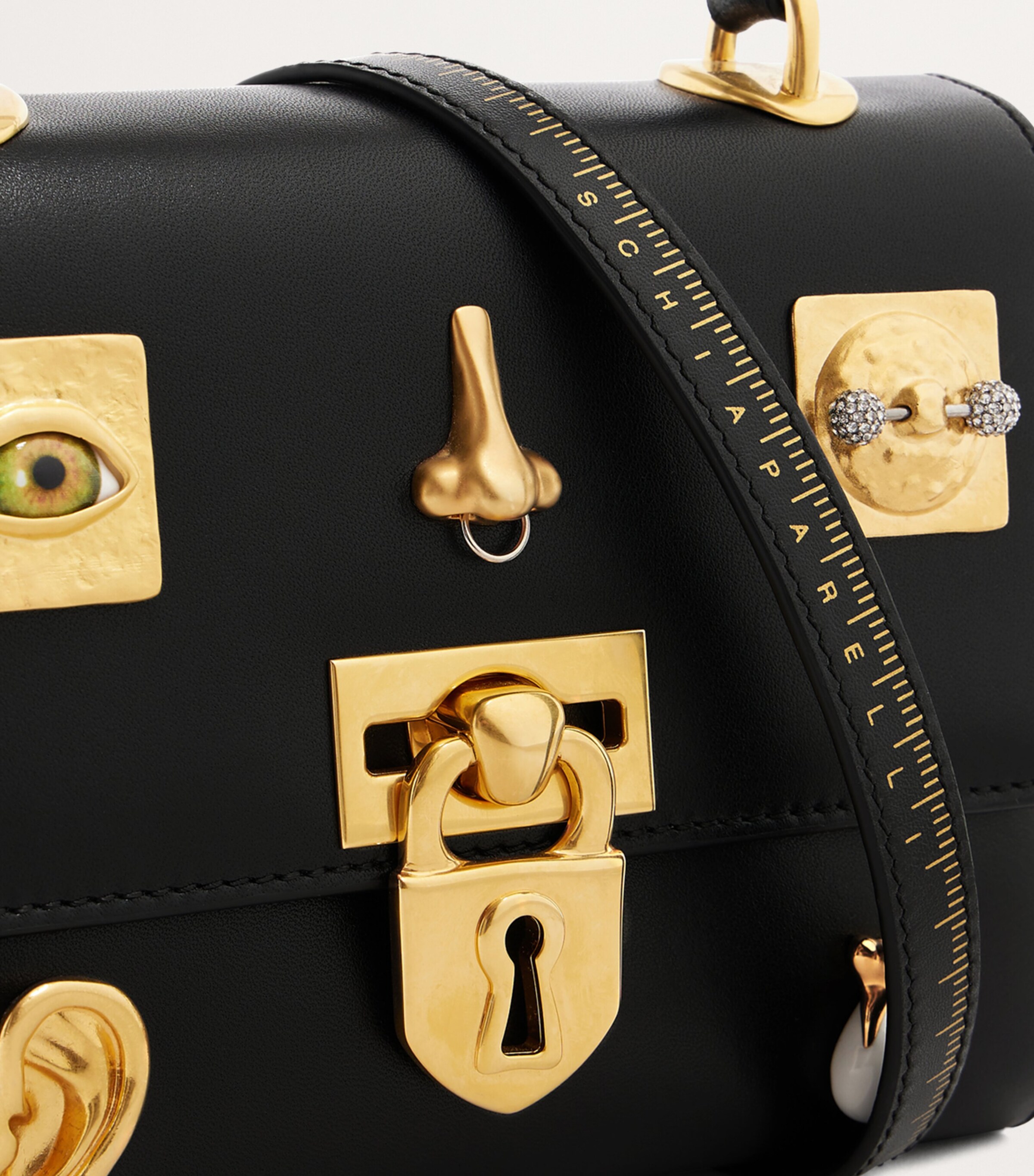 Mini Leather Bijoux Secret Top-Handle Bag 999BLACK Image 7